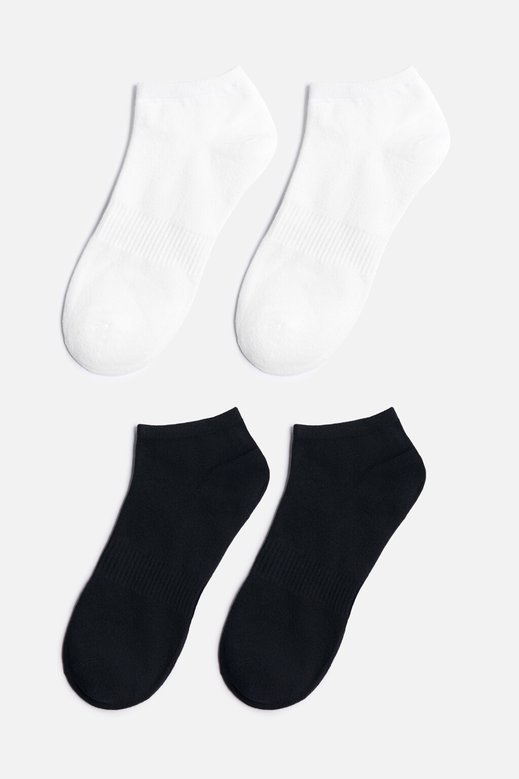 Набор носков-подследников хлопковых (2 пары) - цвет мультиколор - 1