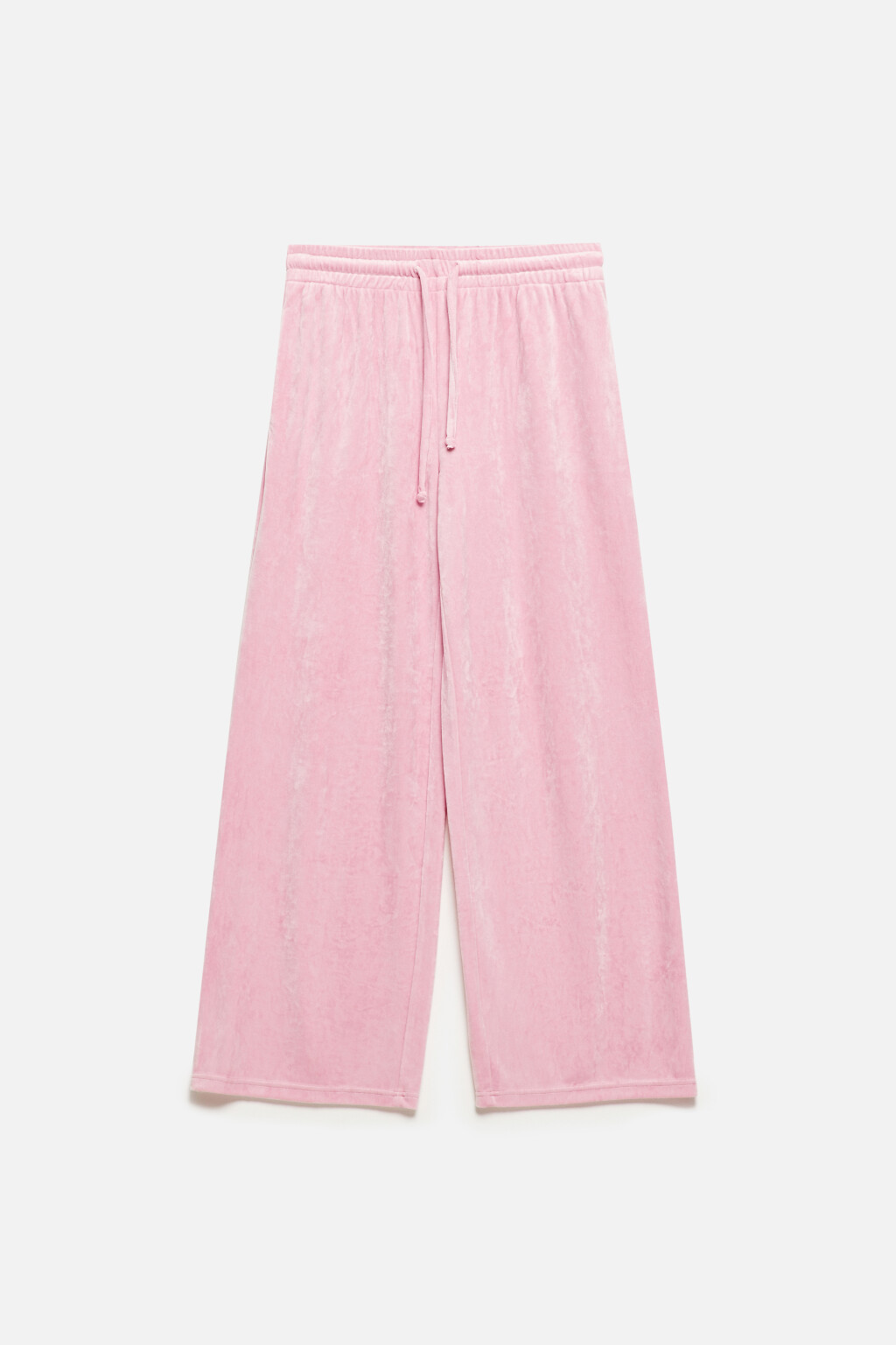 Брюки широкие домашние из плюшевой ткани - цвет розовый - 8