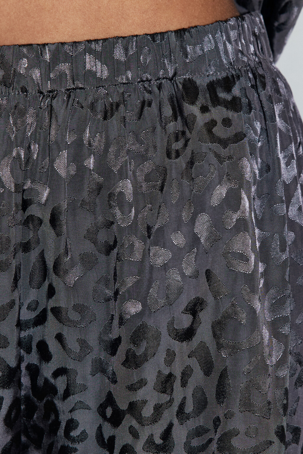 Шорты домашние из вискозы с принтом - цвет серый - 6