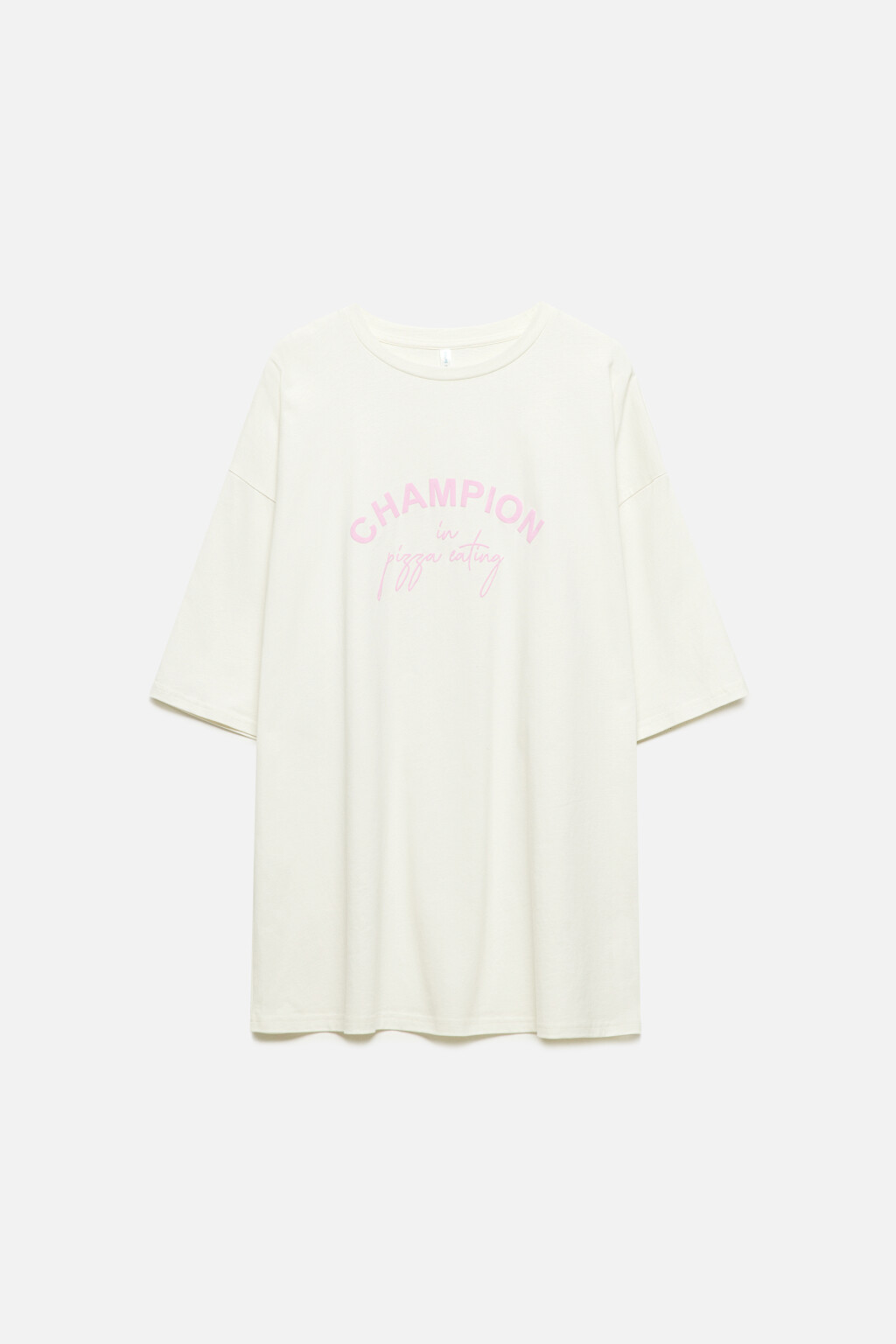 Платье-футболка домашнее с принтом - цвет белый - 9