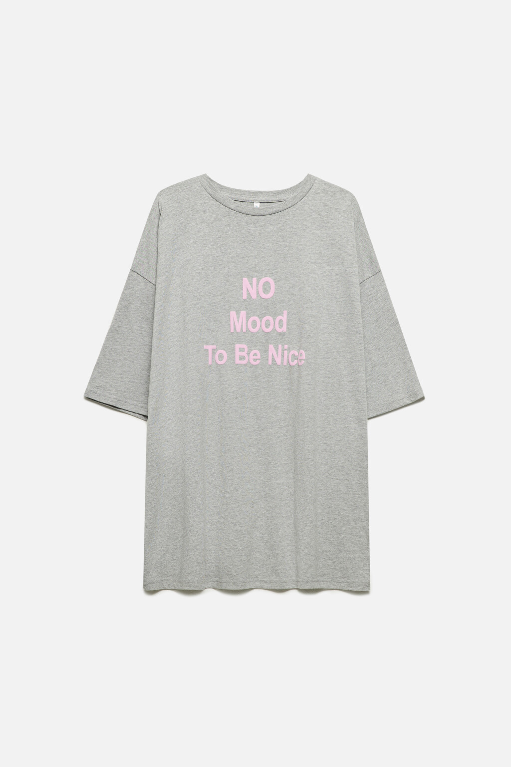 Платье-футболка домашнее с принтом - цвет серый - 8