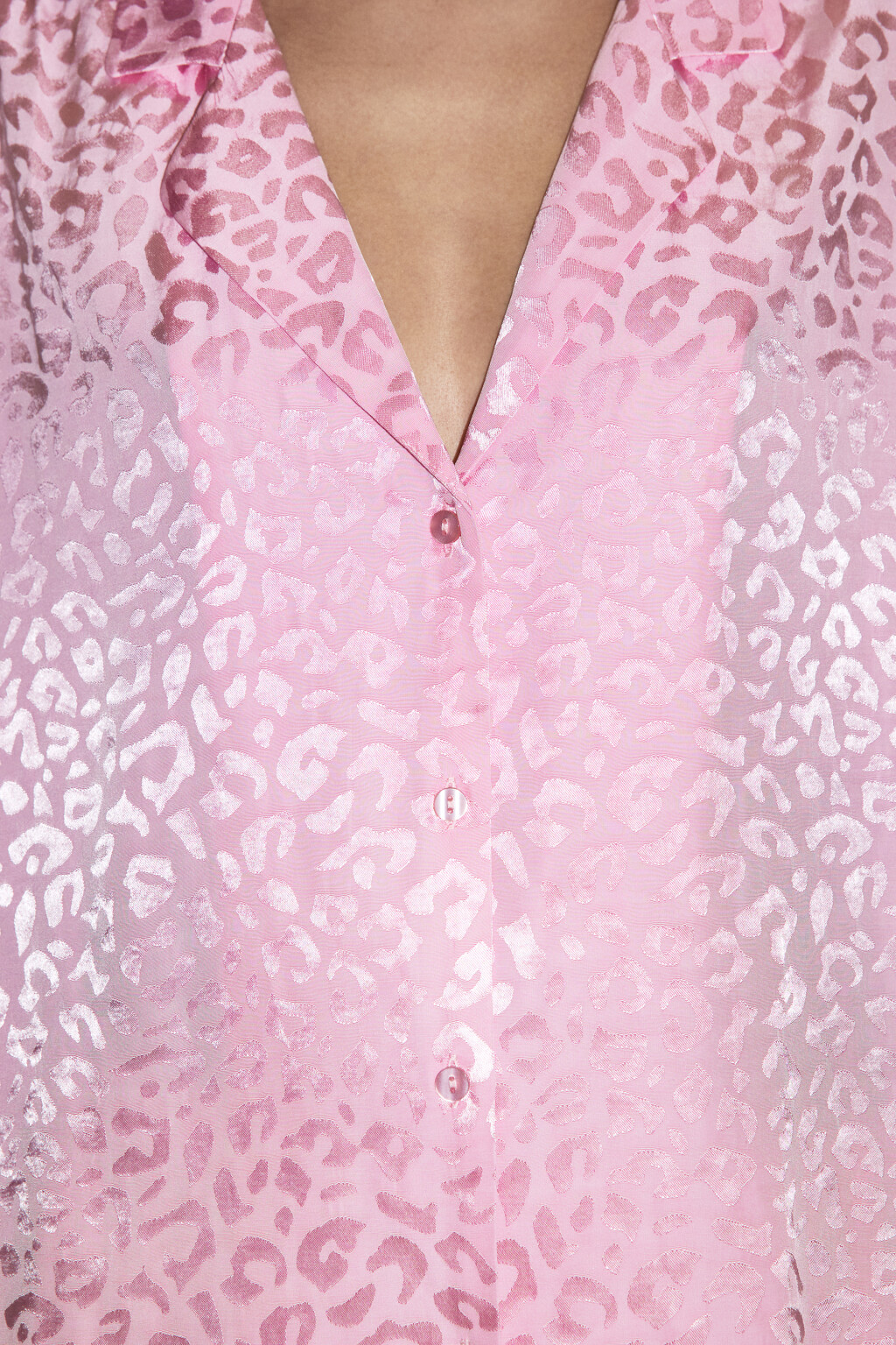 Блузка-рубашка домашняя из вискозы - цвет розовый - 6