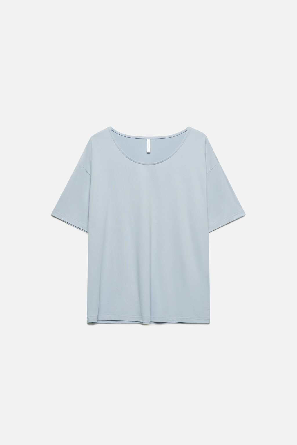 Футболка oversize домашняя трикотажная - цвет голубой - 8