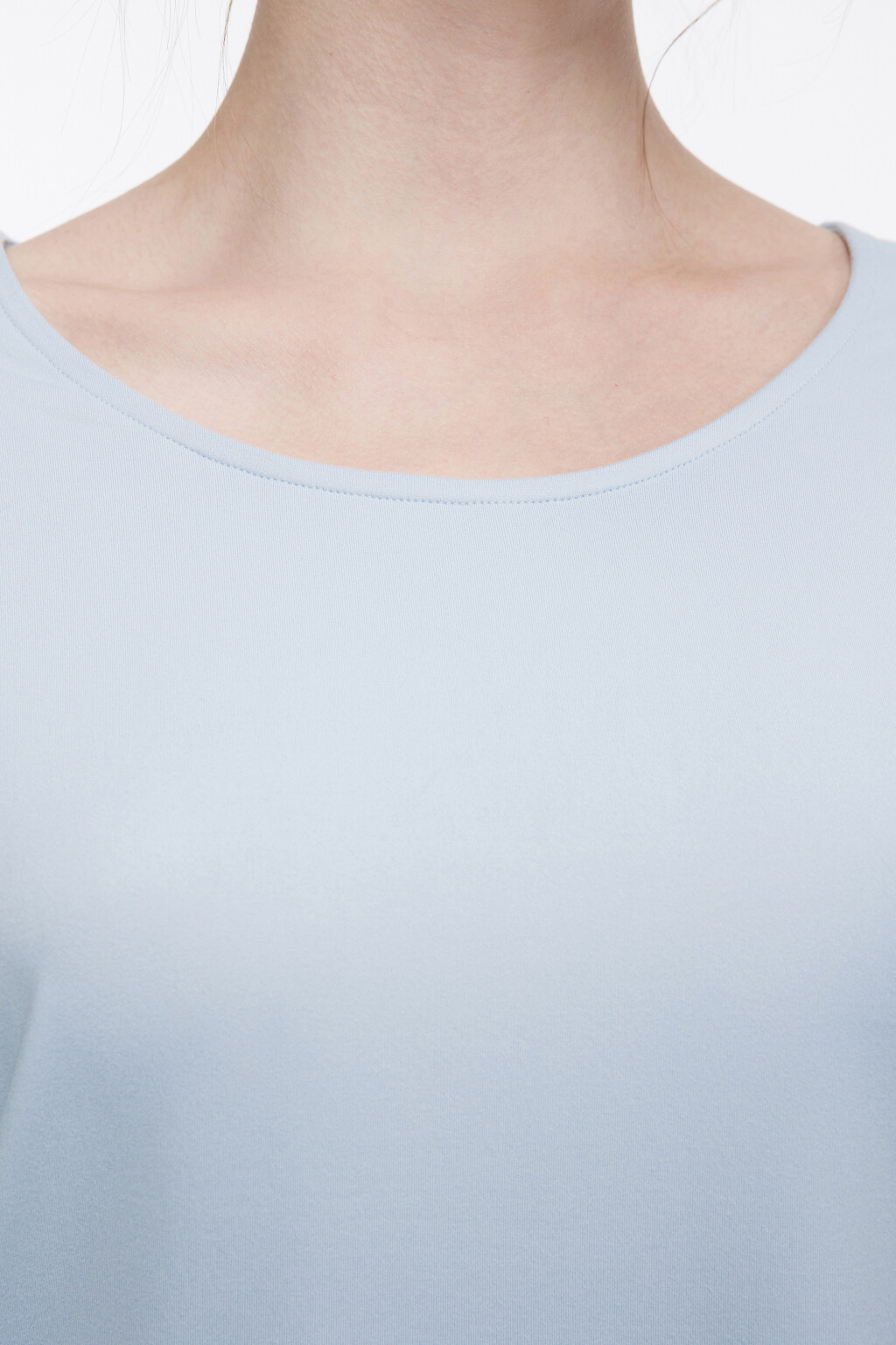 Футболка oversize домашняя трикотажная - цвет голубой - 6