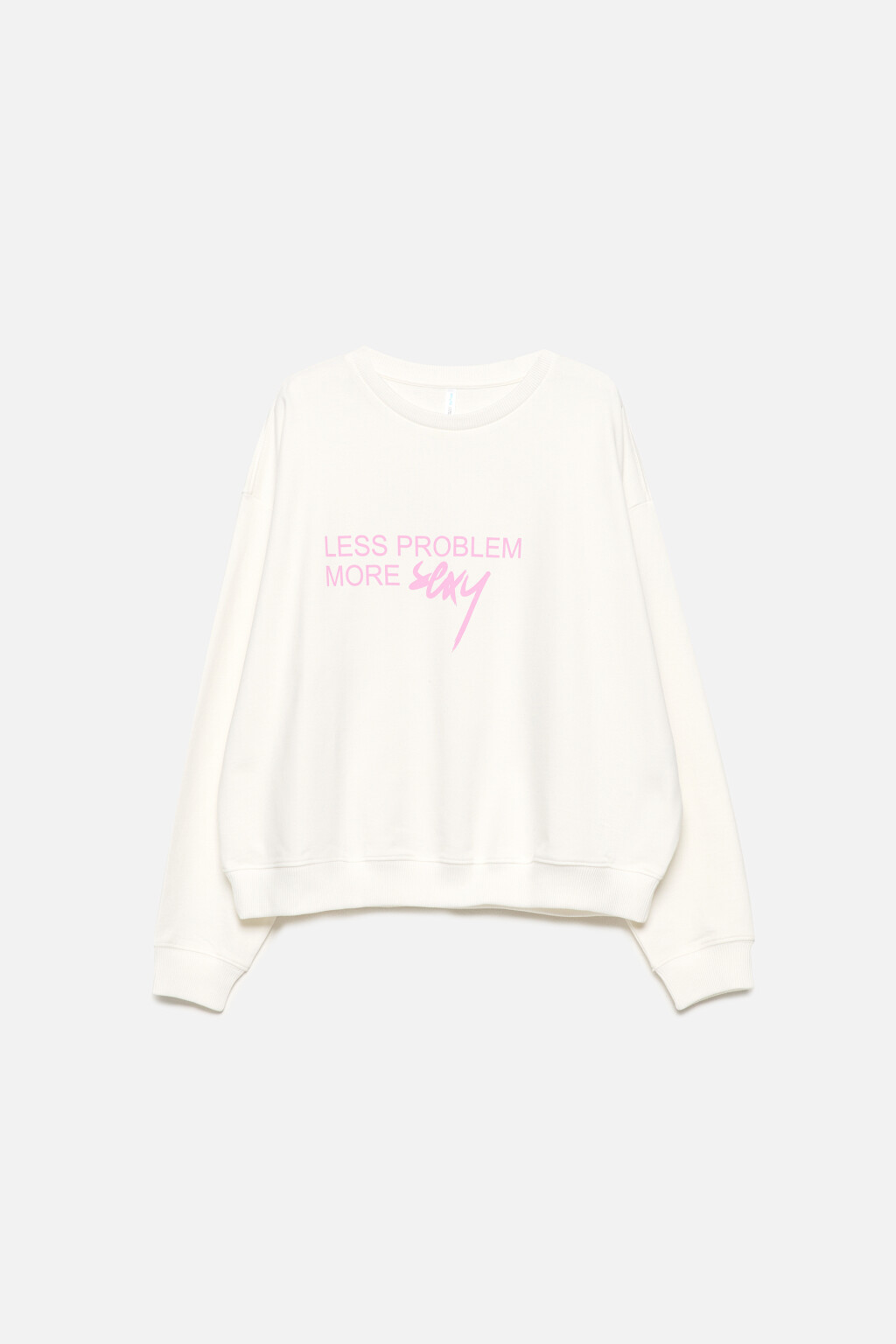 Свитшот домашний хлопковый с принтом - цвет белый - 9