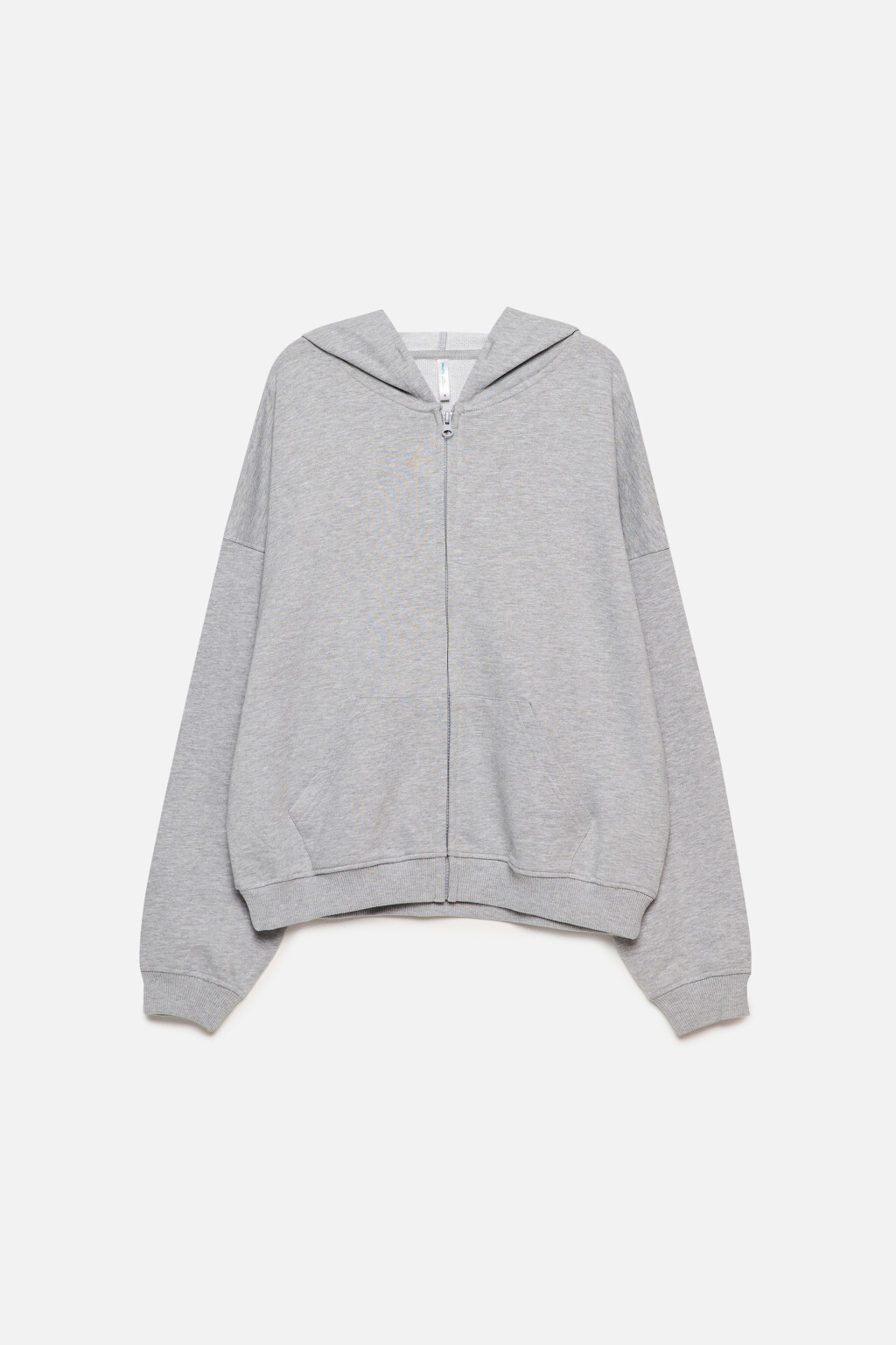 Худи на молнии оверсайз домашняя с капюшоном - цвет серый - 9