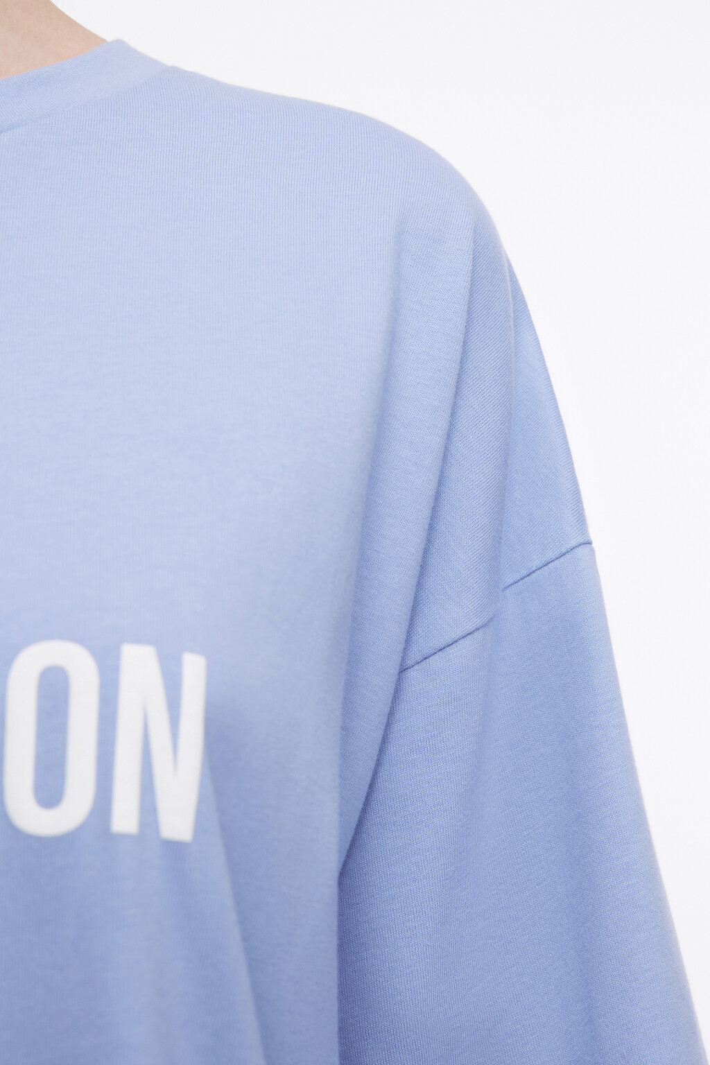 Пижама хлопковая с футболкой и шортами - цвет голубой - 6