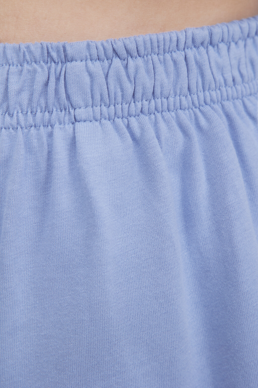 Пижама хлопковая с футболкой и шортами - цвет голубой - 9