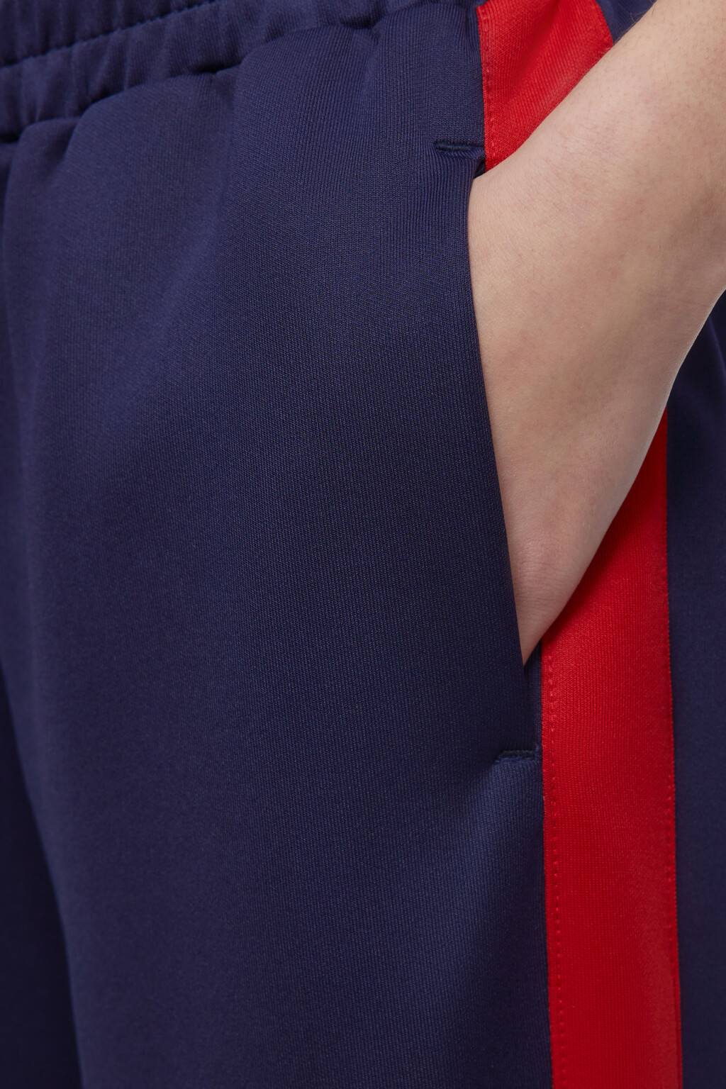 Брюки трикотажные с лампасами - цвет синий - 6
