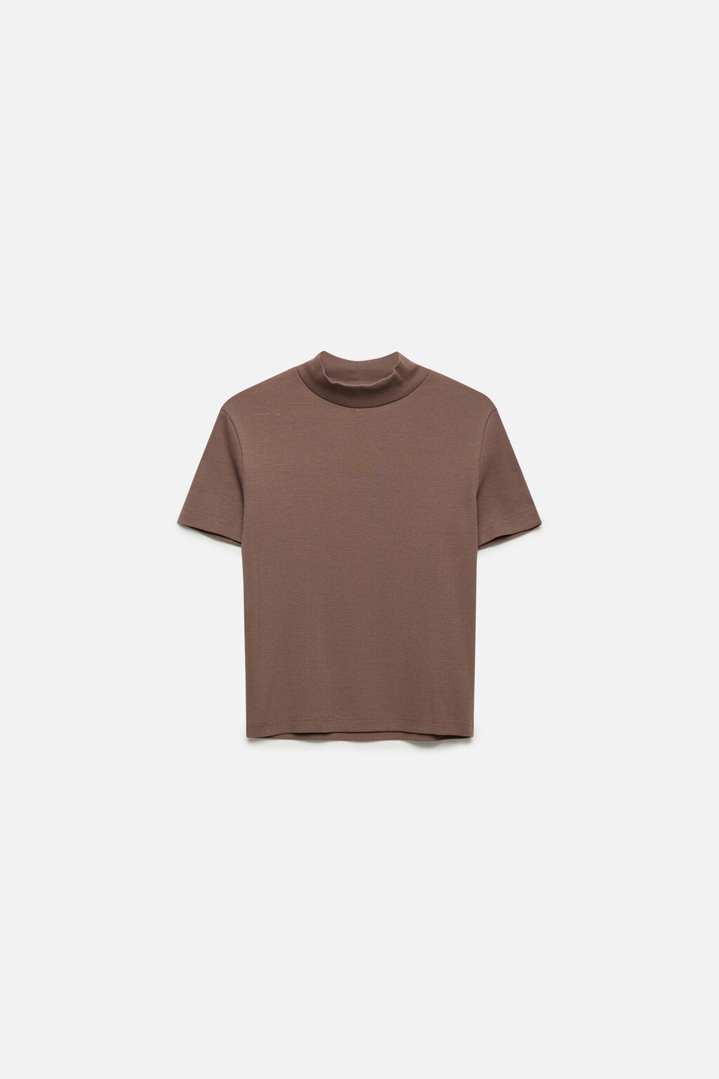 Футболка облегающая с воротником - цвет бежевый - 7