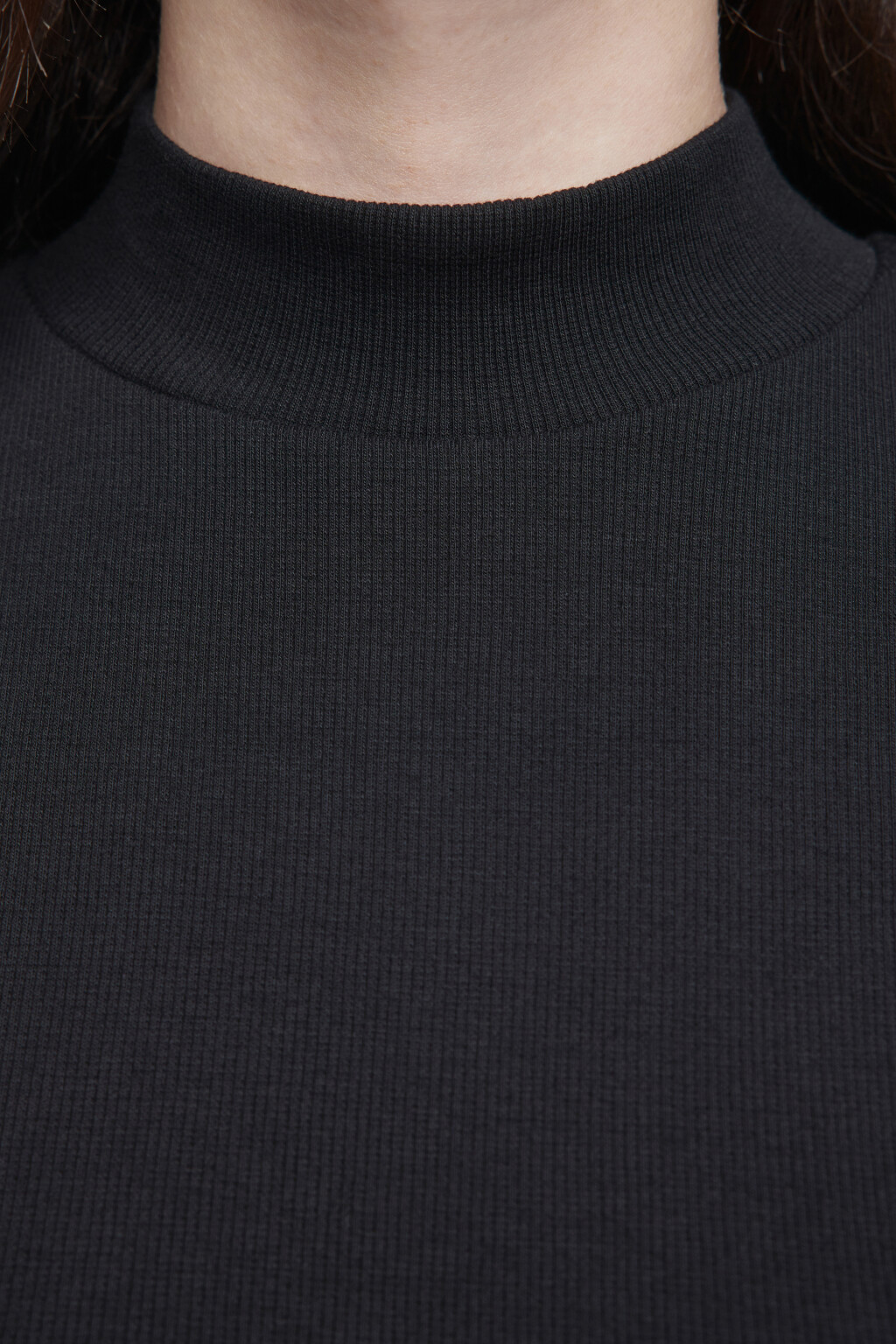 Футболка облегающая с воротником - цвет черный - 5