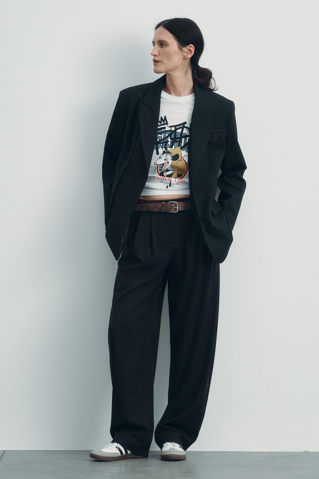 Футболка прямая с принтом - цвет белый - 8