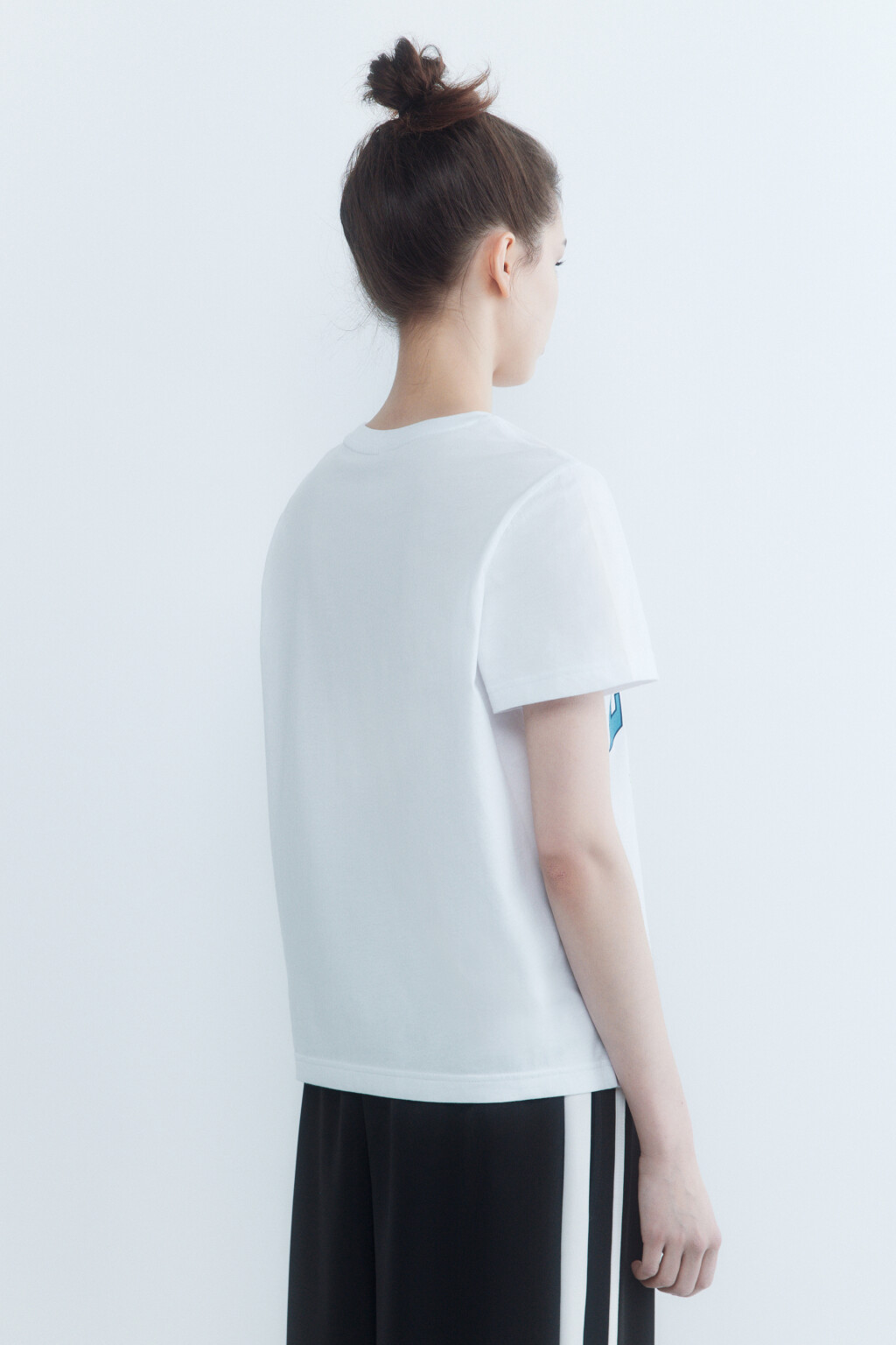 Футболка прямая с принтом - цвет белый - 5