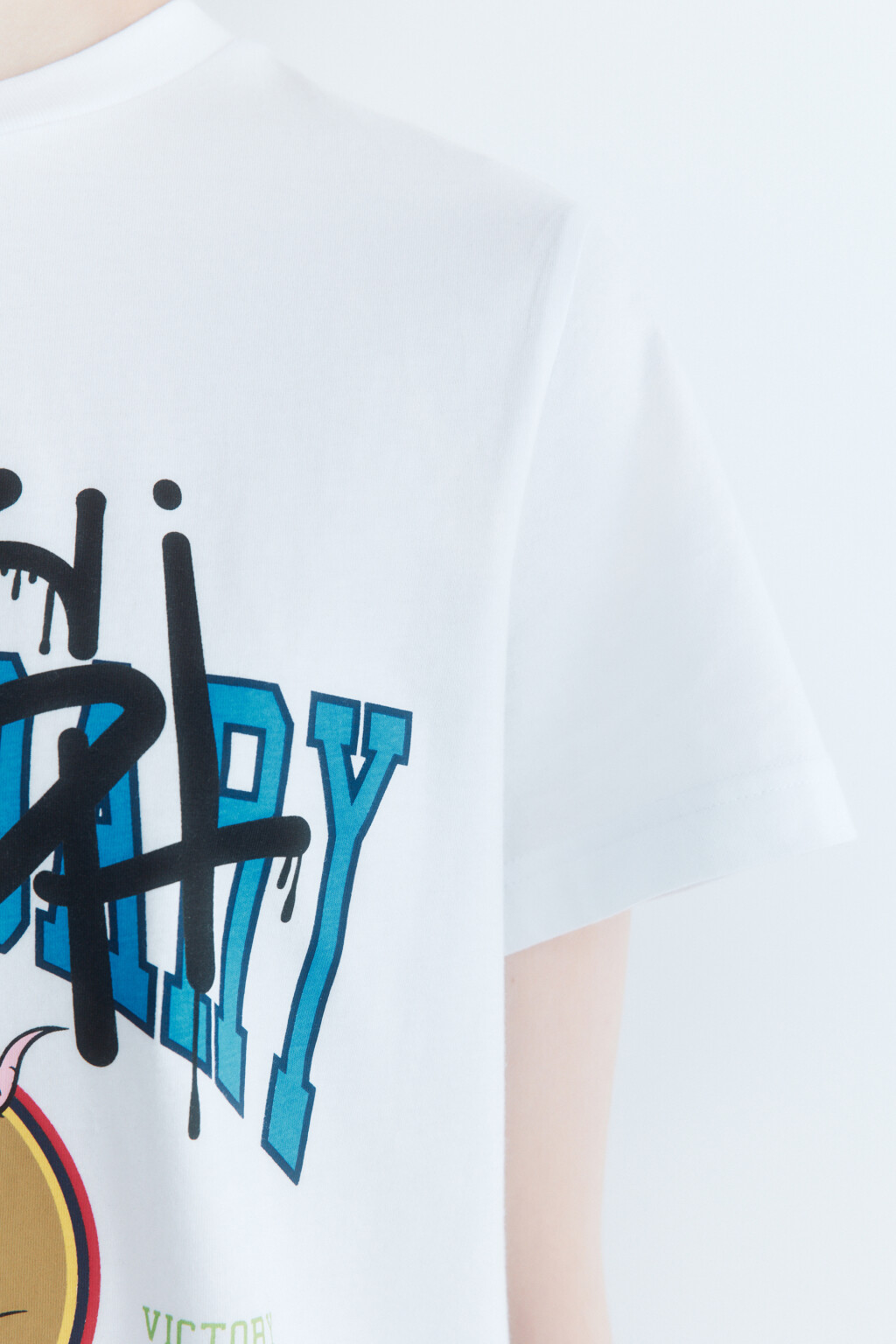 Футболка прямая с принтом - цвет белый - 7