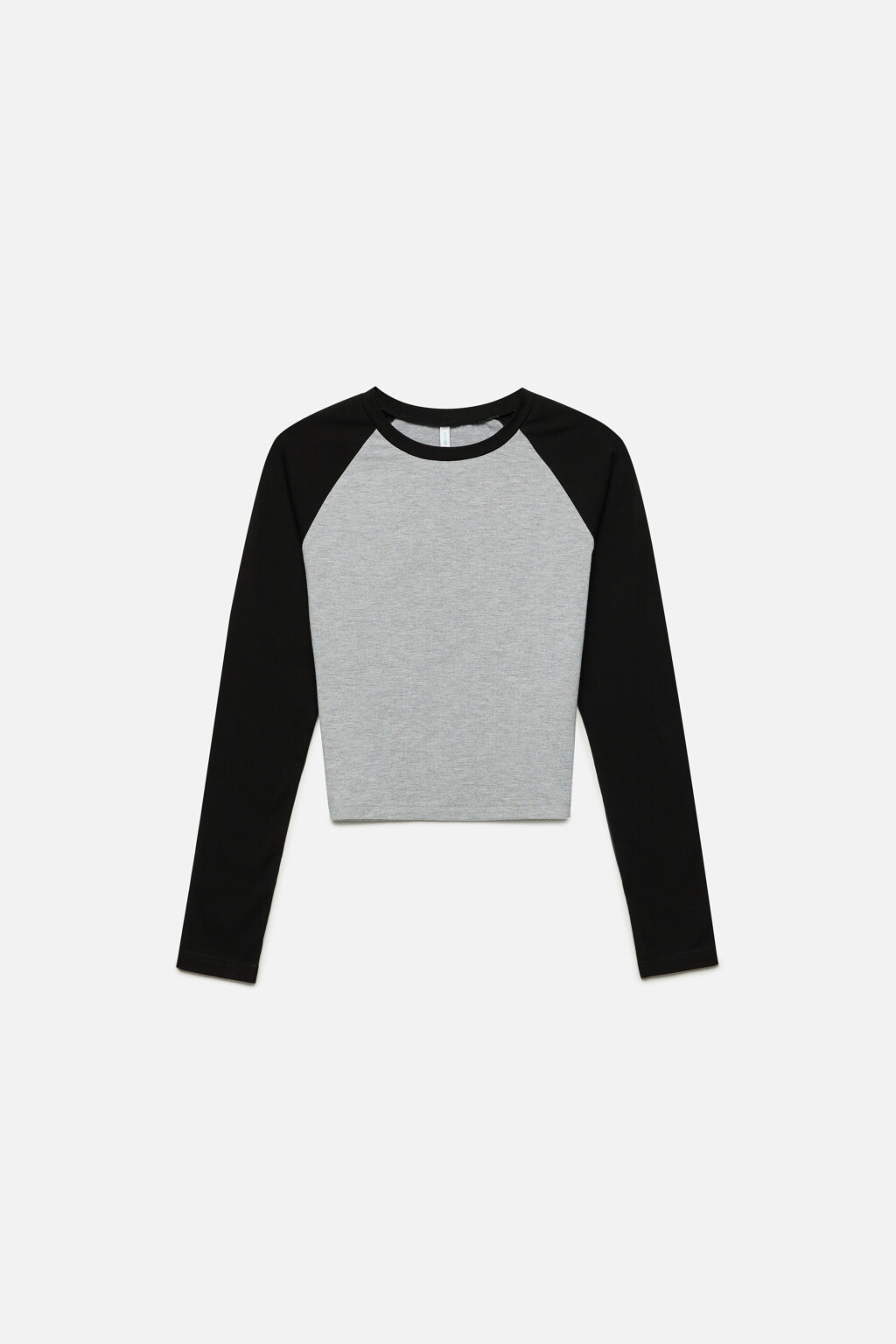 Лонгслив облегающий с рукавами-реглан - цвет черный - 7