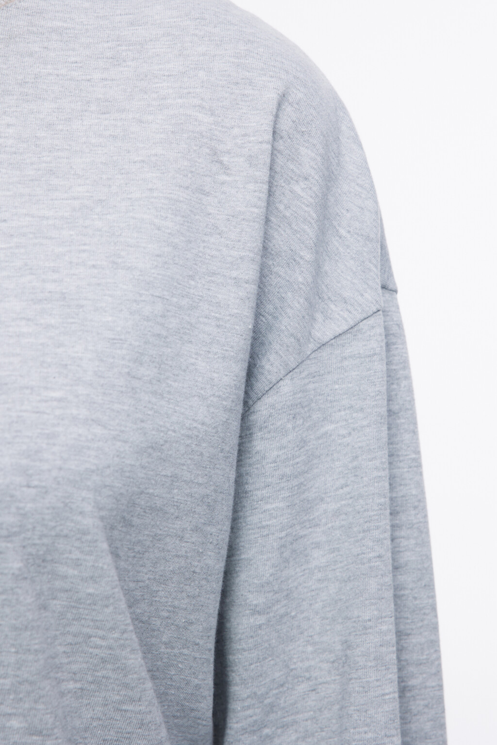 Лонгслив oversize хлопковый - цвет серый - 7