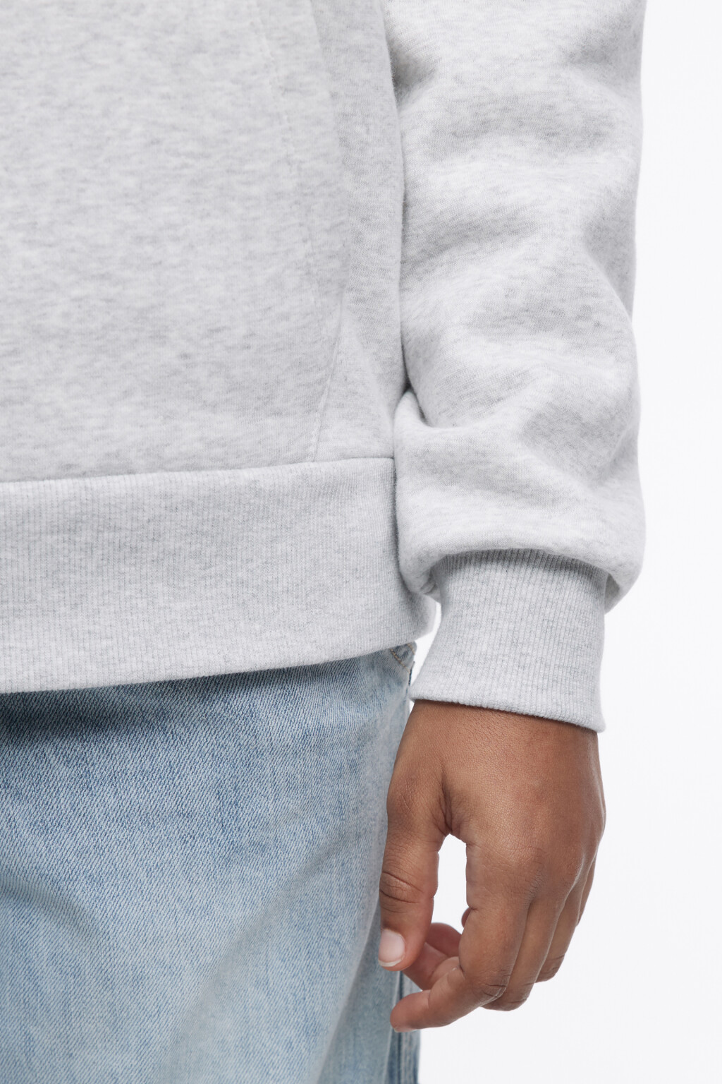 Худи утепленная с капюшоном и принтом - цвет серый - 7