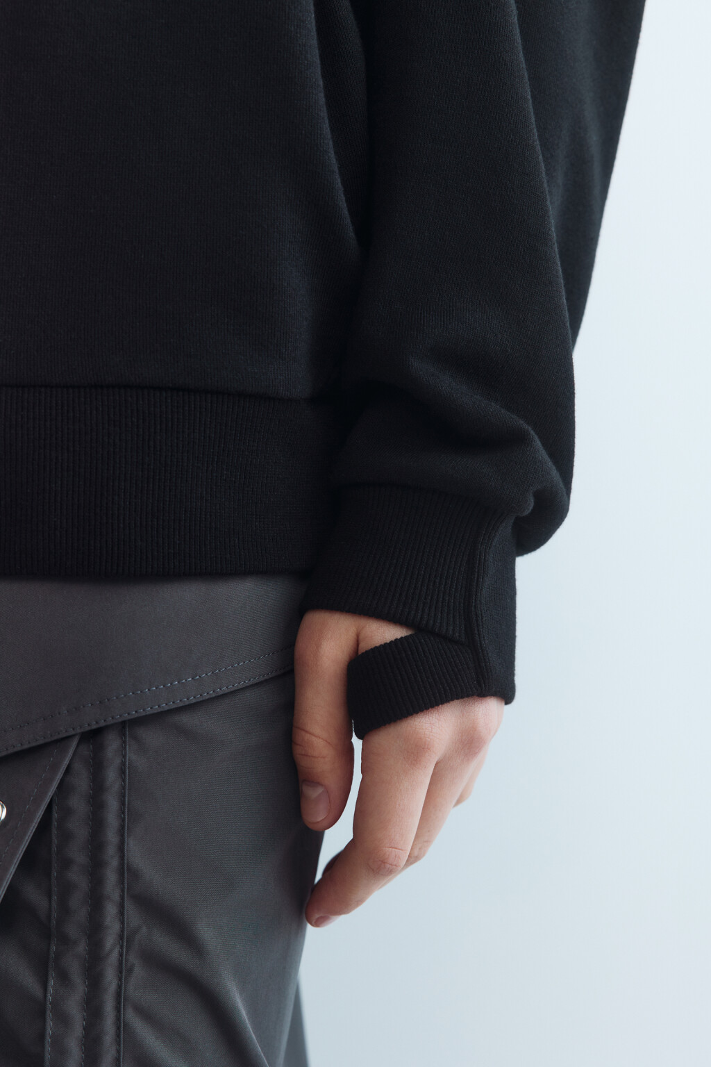 Худи oversize со шнуровкой на плечах - цвет зеленый - 7