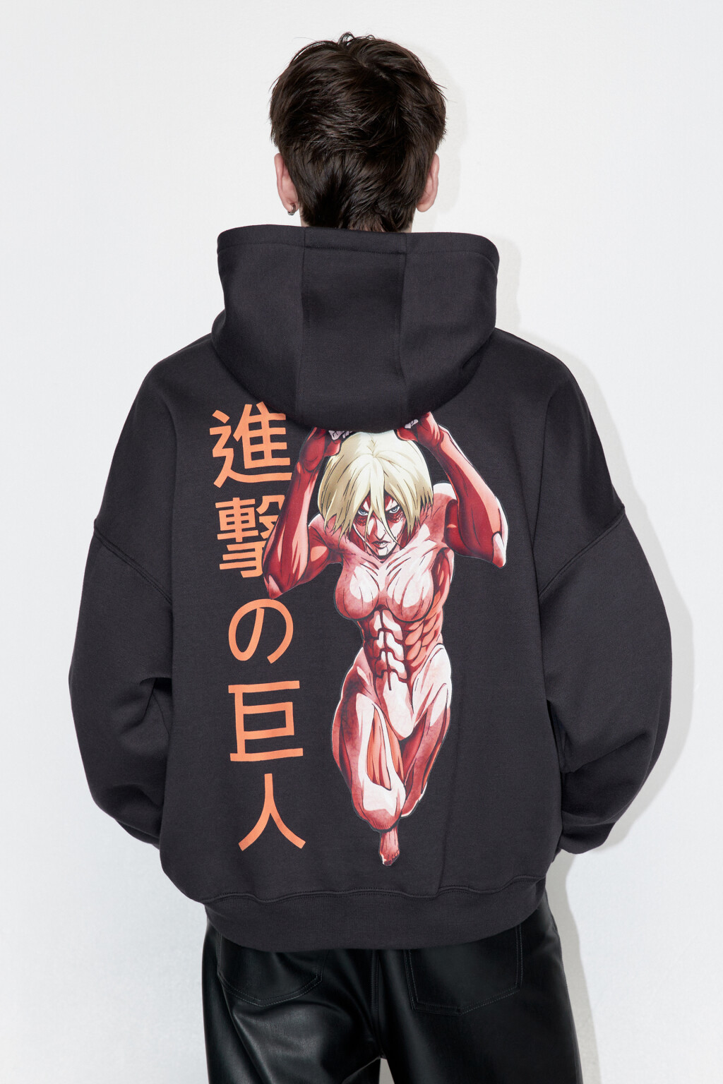 Худи унисекс с принтом Атака титанов - цвет серый - 9