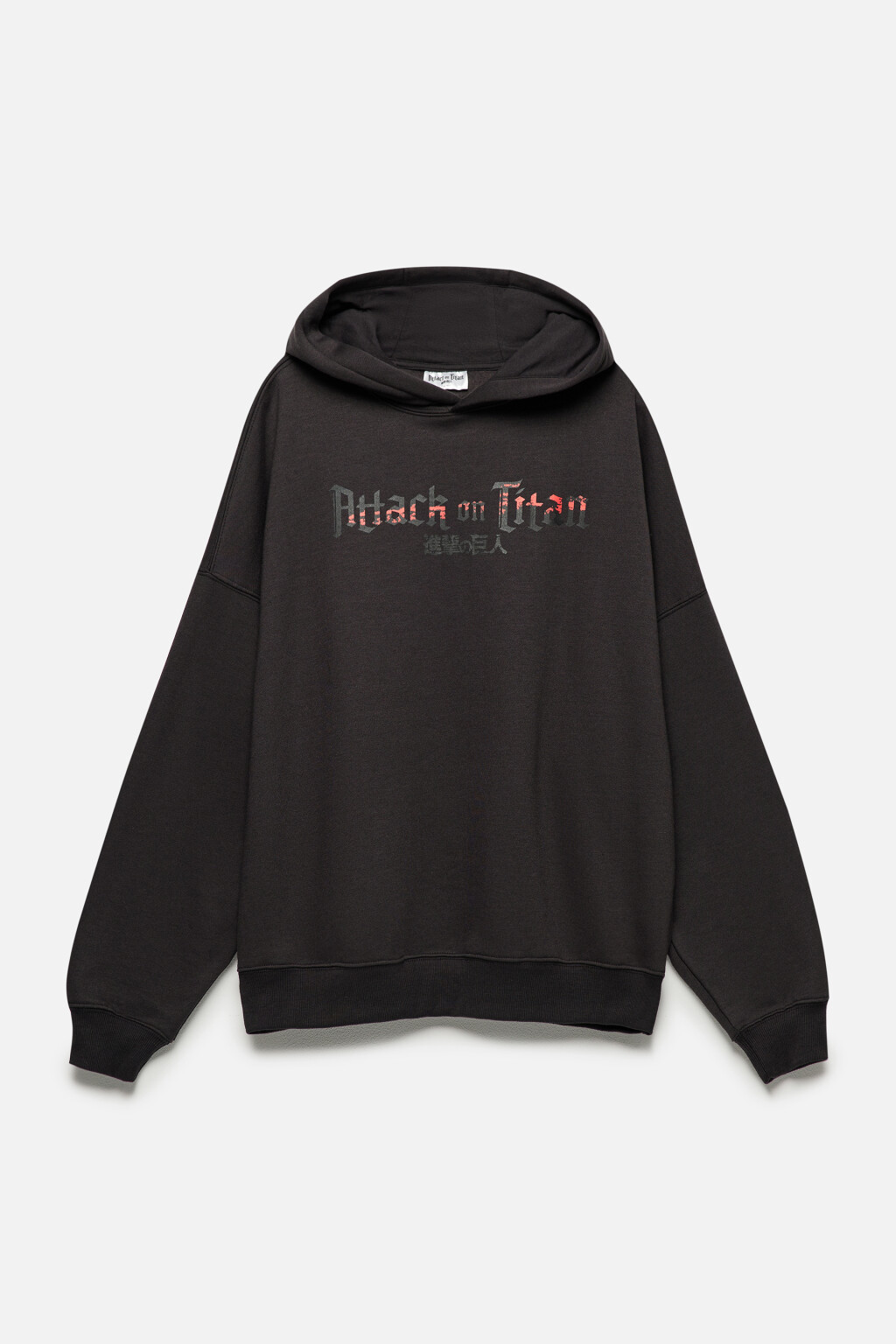 Худи унисекс с принтом Атака титанов - цвет серый - 12