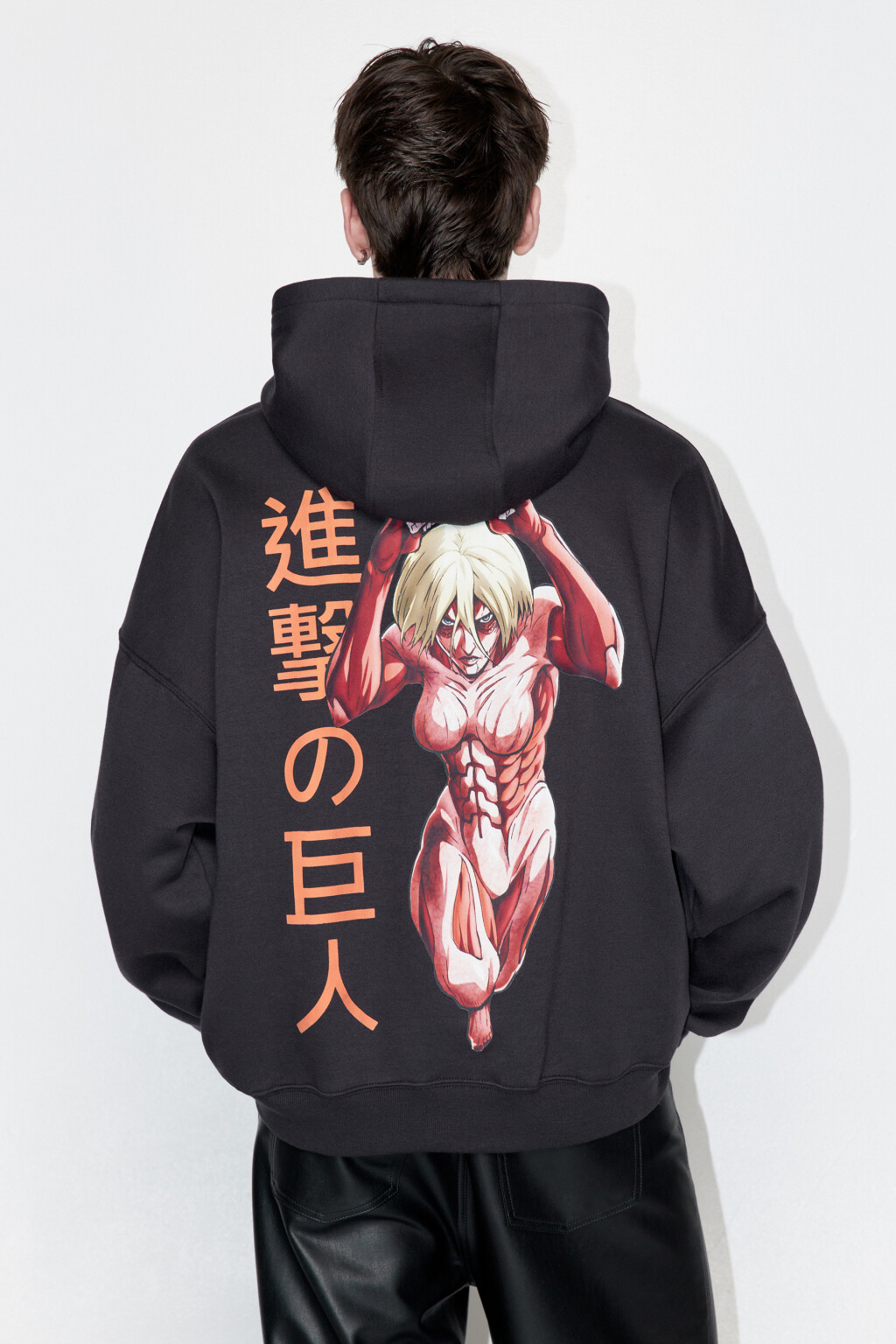 Худи унисекс с принтом Атака титанов - цвет серый - 2