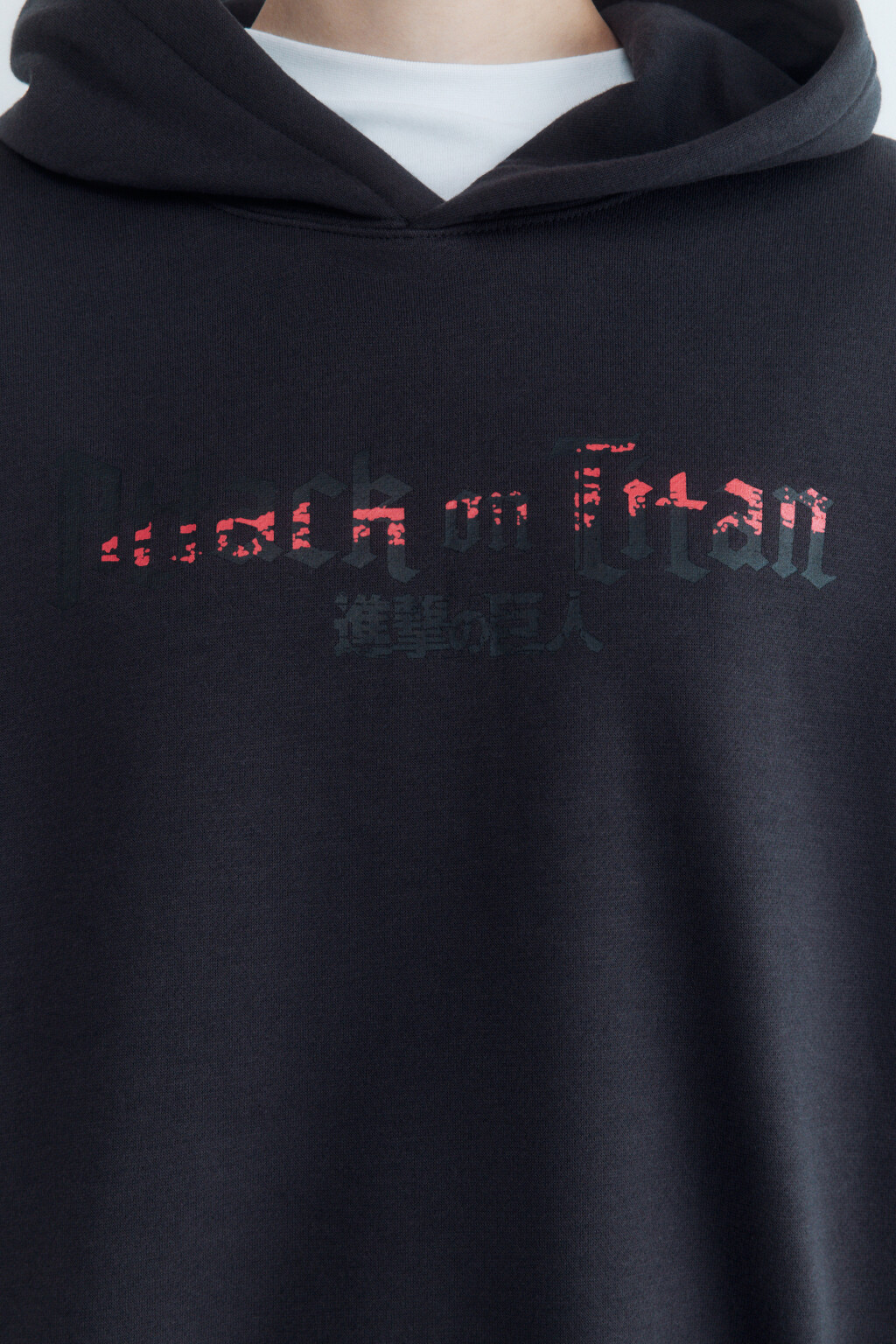 Худи унисекс с принтом Атака титанов - цвет серый - 6