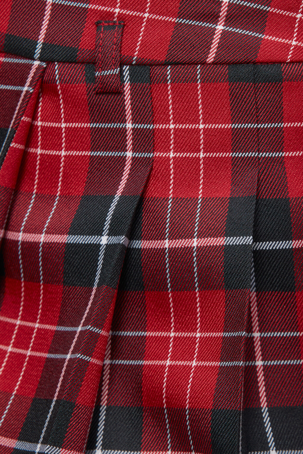 Юбка миди плиссированная в клетку - цвет красный - 6