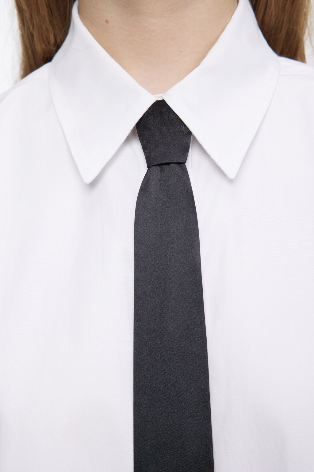 Блузка с короткими рукавами и галстуком - цвет белый - 6