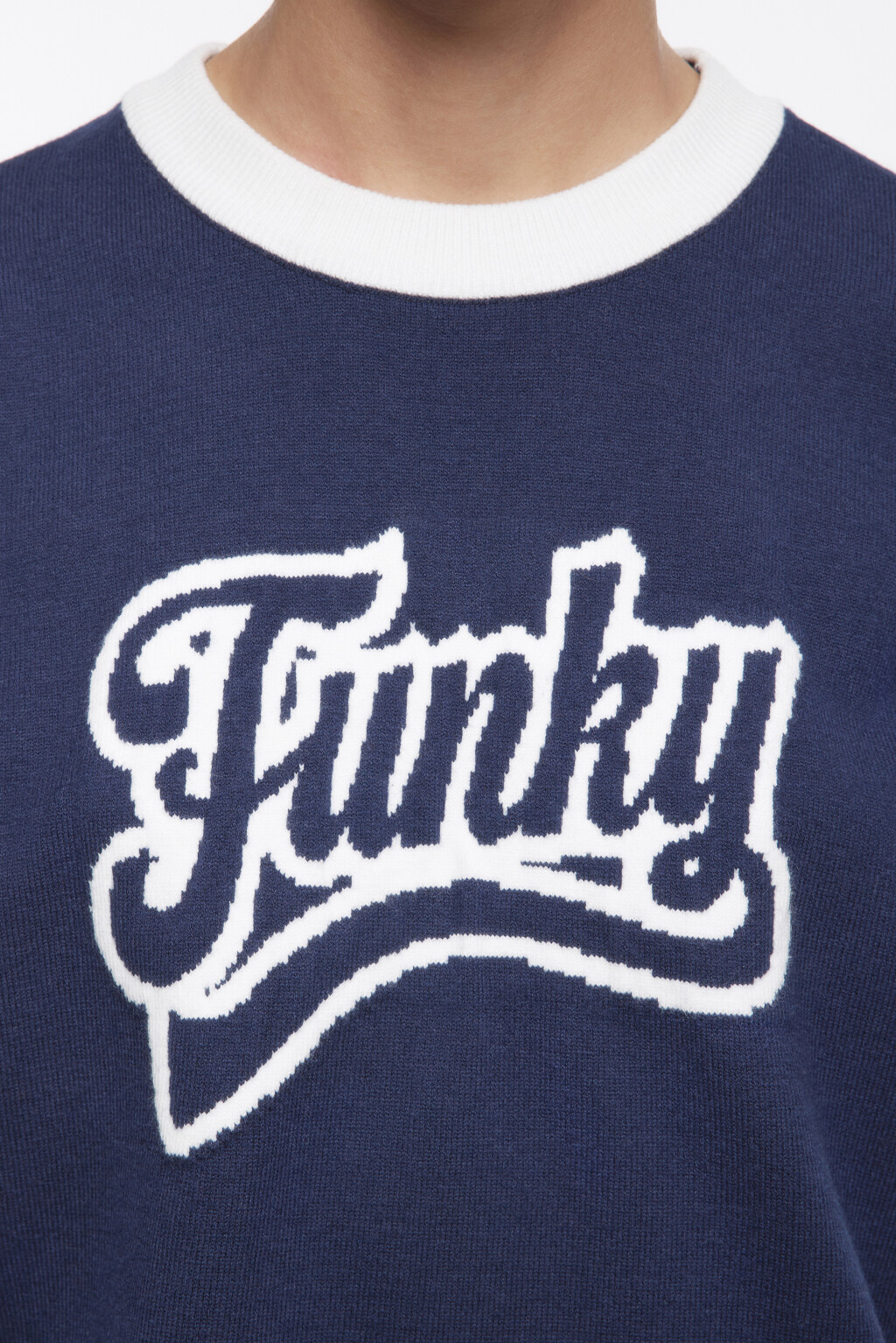 Жилет вязаный с принтом-вышивкой - цвет синий - 6