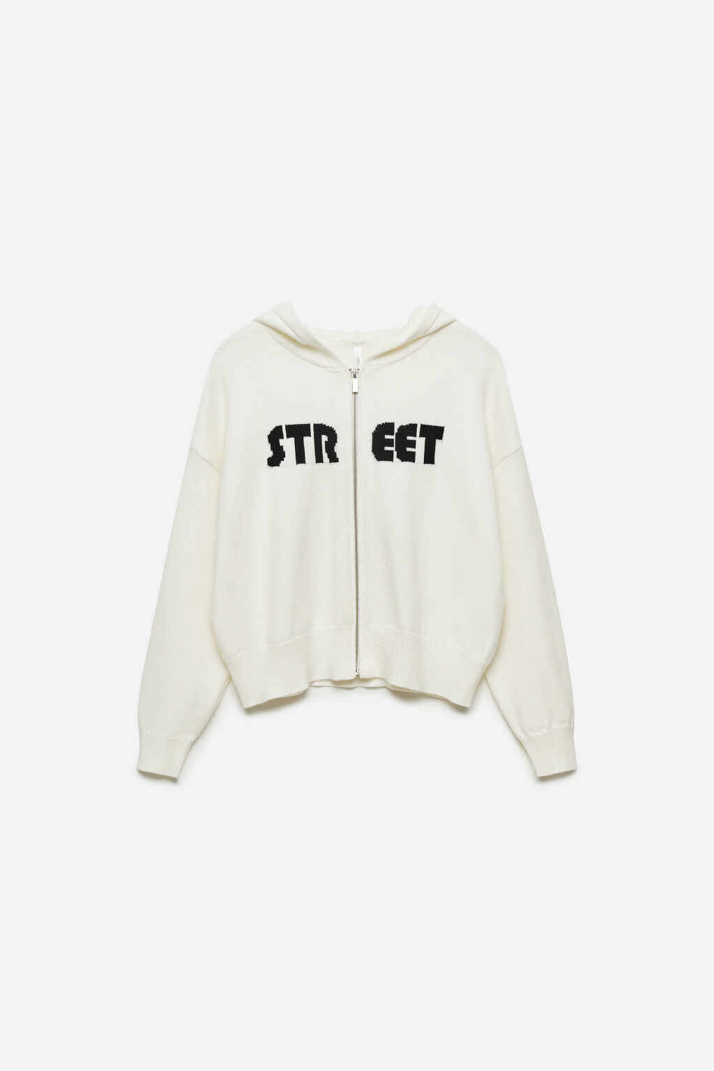 Толстовка на молнии вязаная с принтом - цвет бежевый - 9