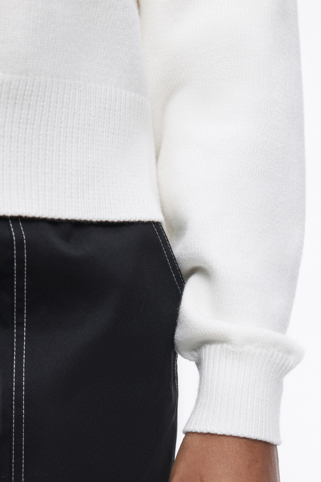 Толстовка на молнии вязаная с принтом - цвет бежевый - 7