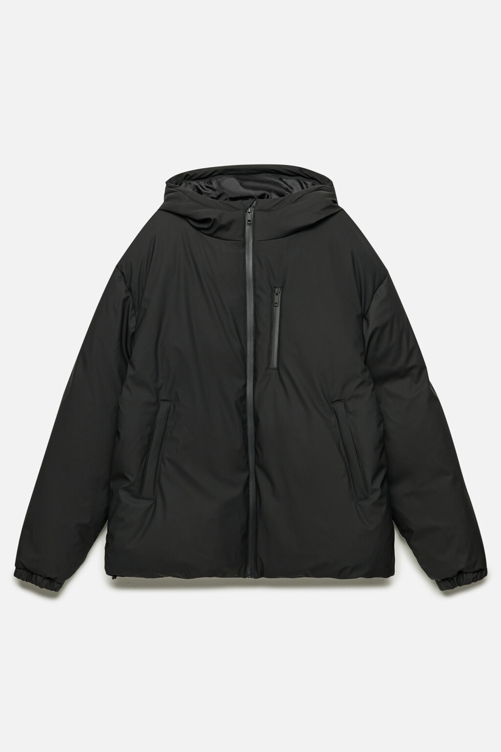 Куртка из водоотталкивающей ткани с капюшоном - цвет черный - 9