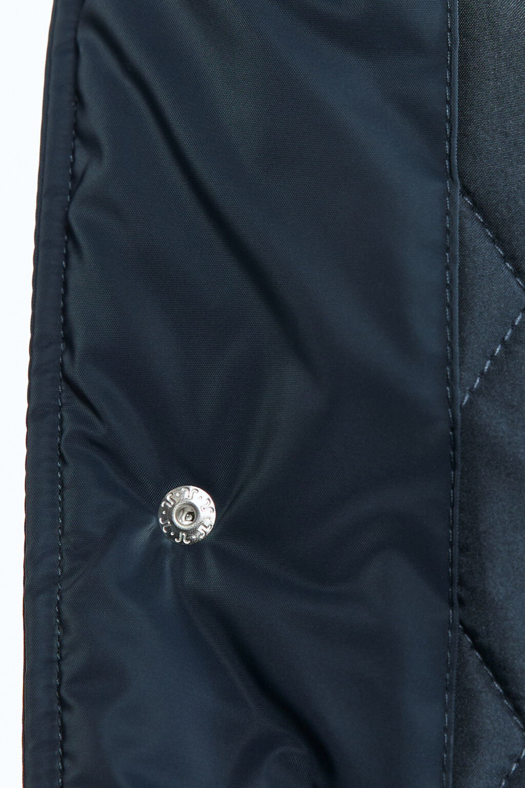 Куртка-бомбер утепленная с отложным воротником - цвет синий - 7