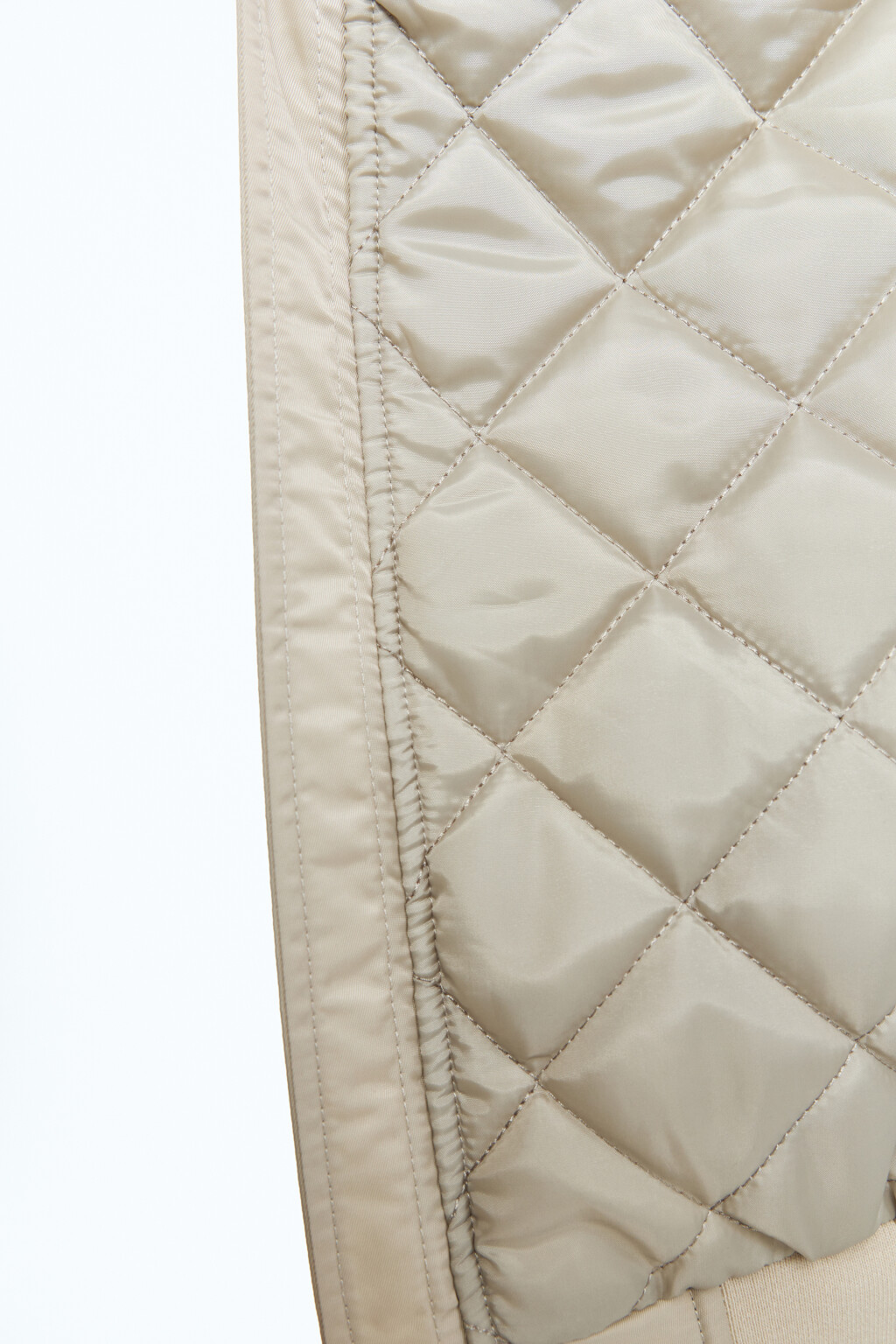 Куртка-бомбер утепленная с карманом на рукаве - цвет бежевый - 8