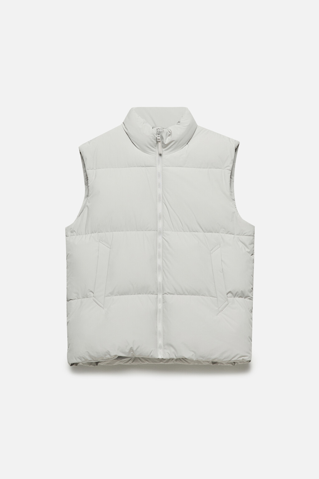 Жилет стеганый с воротником-стойкой - цвет ванильный - 9