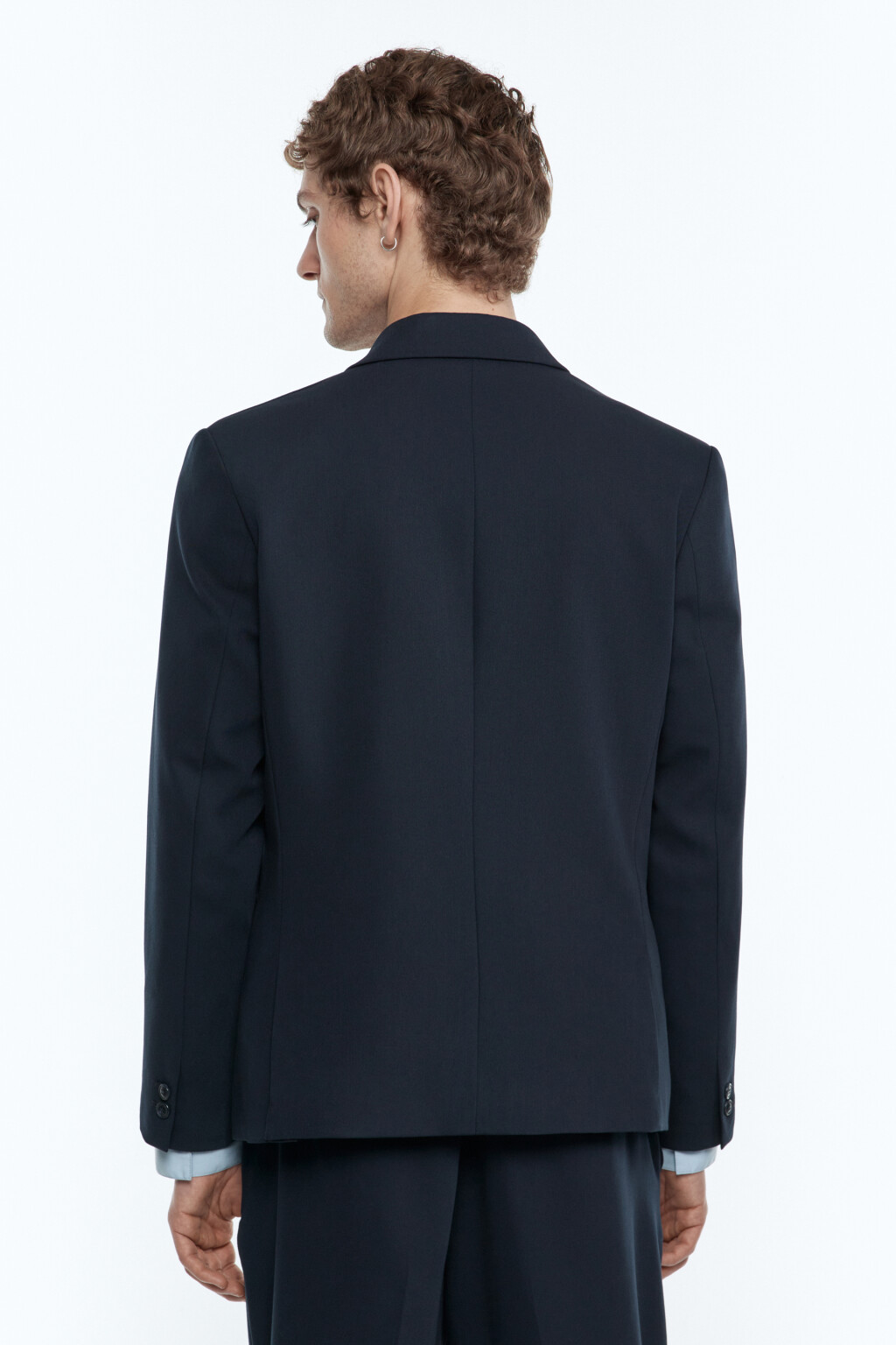 Блейзер приталенный однобортный - цвет синий - 5