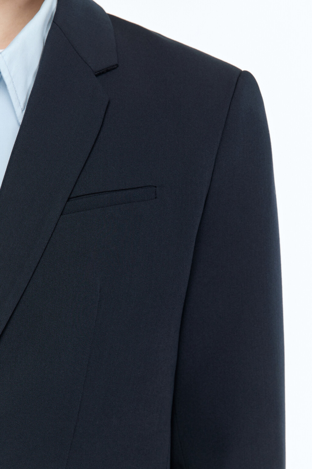 Блейзер приталенный однобортный - цвет синий - 7
