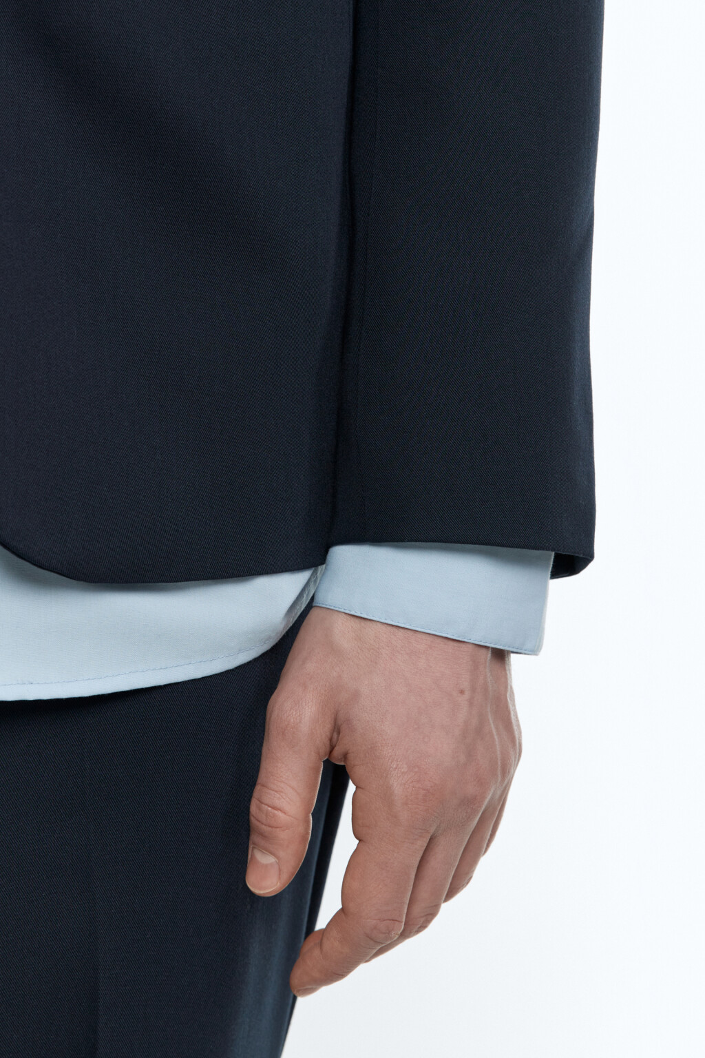 Блейзер приталенный однобортный - цвет синий - 8