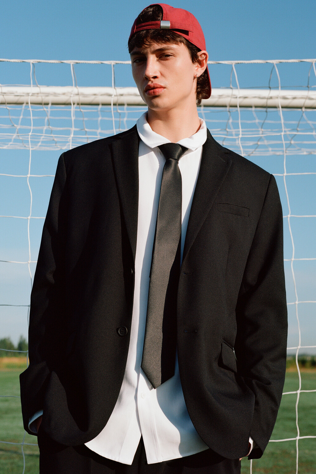 Блейзер приталенный однобортный - цвет черный - 9