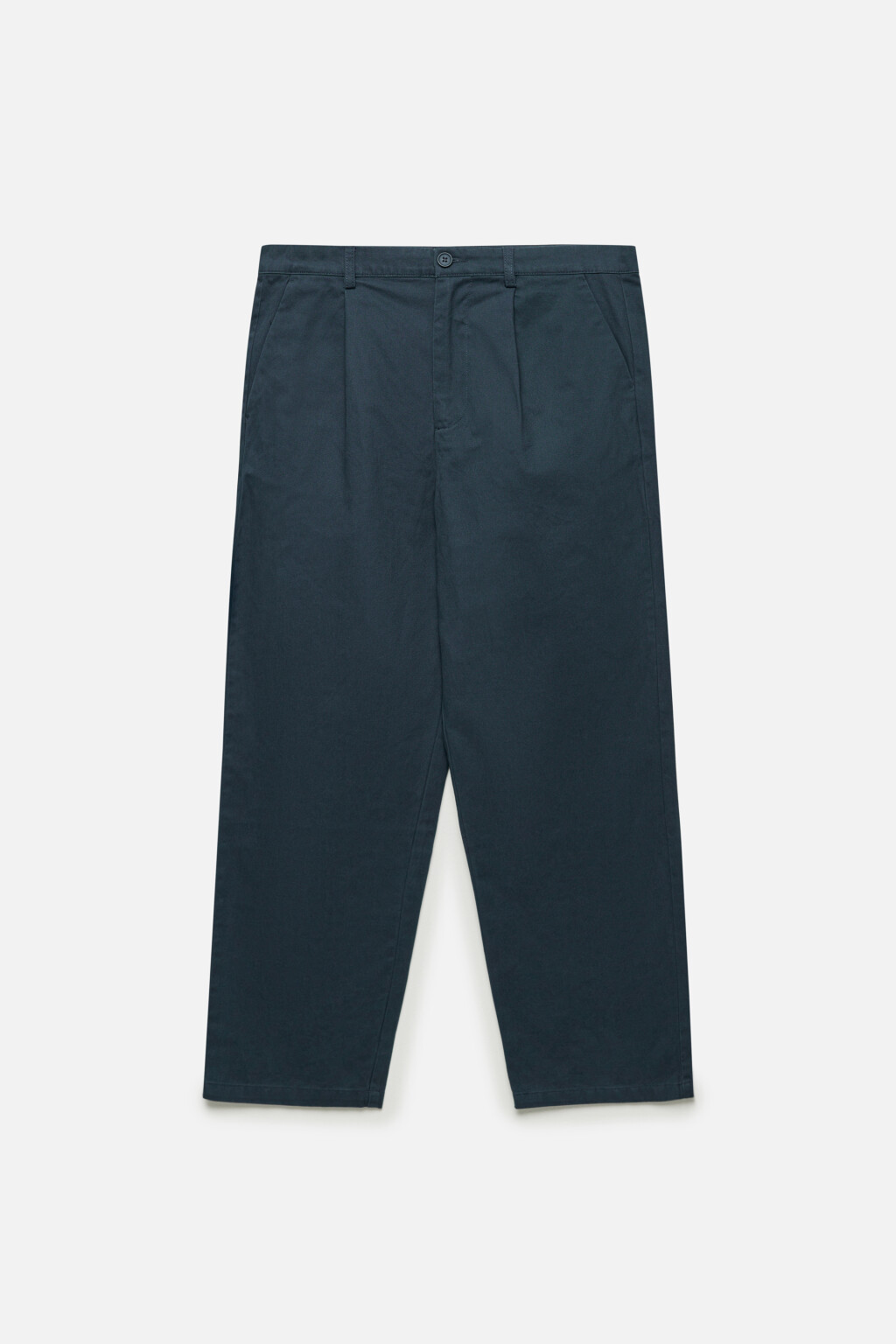 Брюки-чинос хлопковые со складками на поясе - цвет голубой - 9