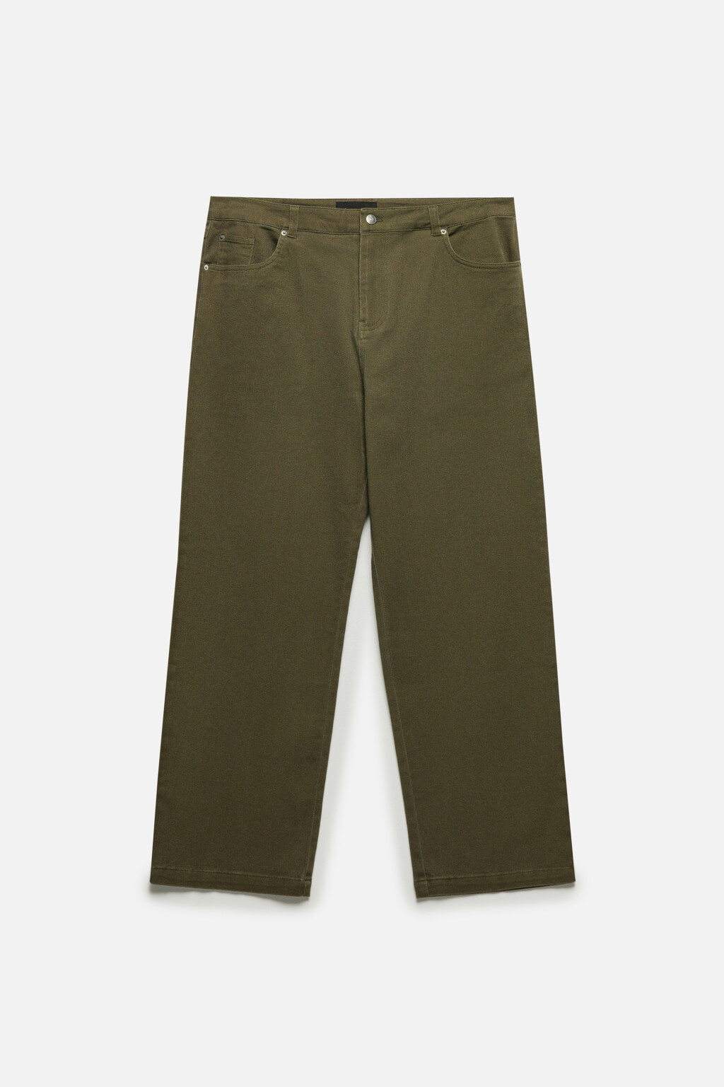 Брюки широкие со средней посадкой - цвет зеленый - 9