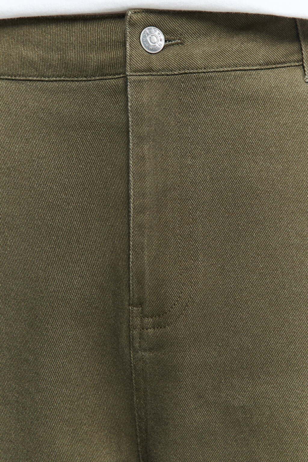 Брюки широкие со средней посадкой - цвет зеленый - 6