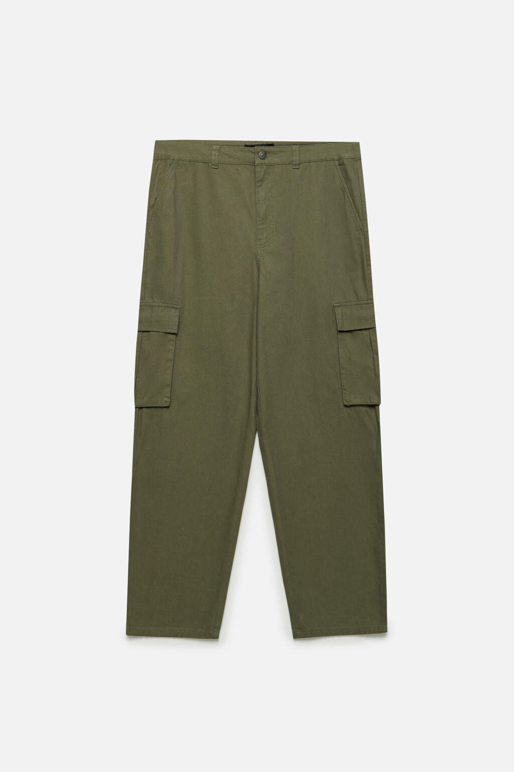 Брюки-карго широкие со средней посадкой - цвет зеленый - 8