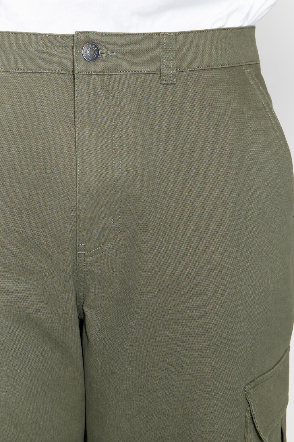 Брюки-карго широкие со средней посадкой - цвет зеленый - 7