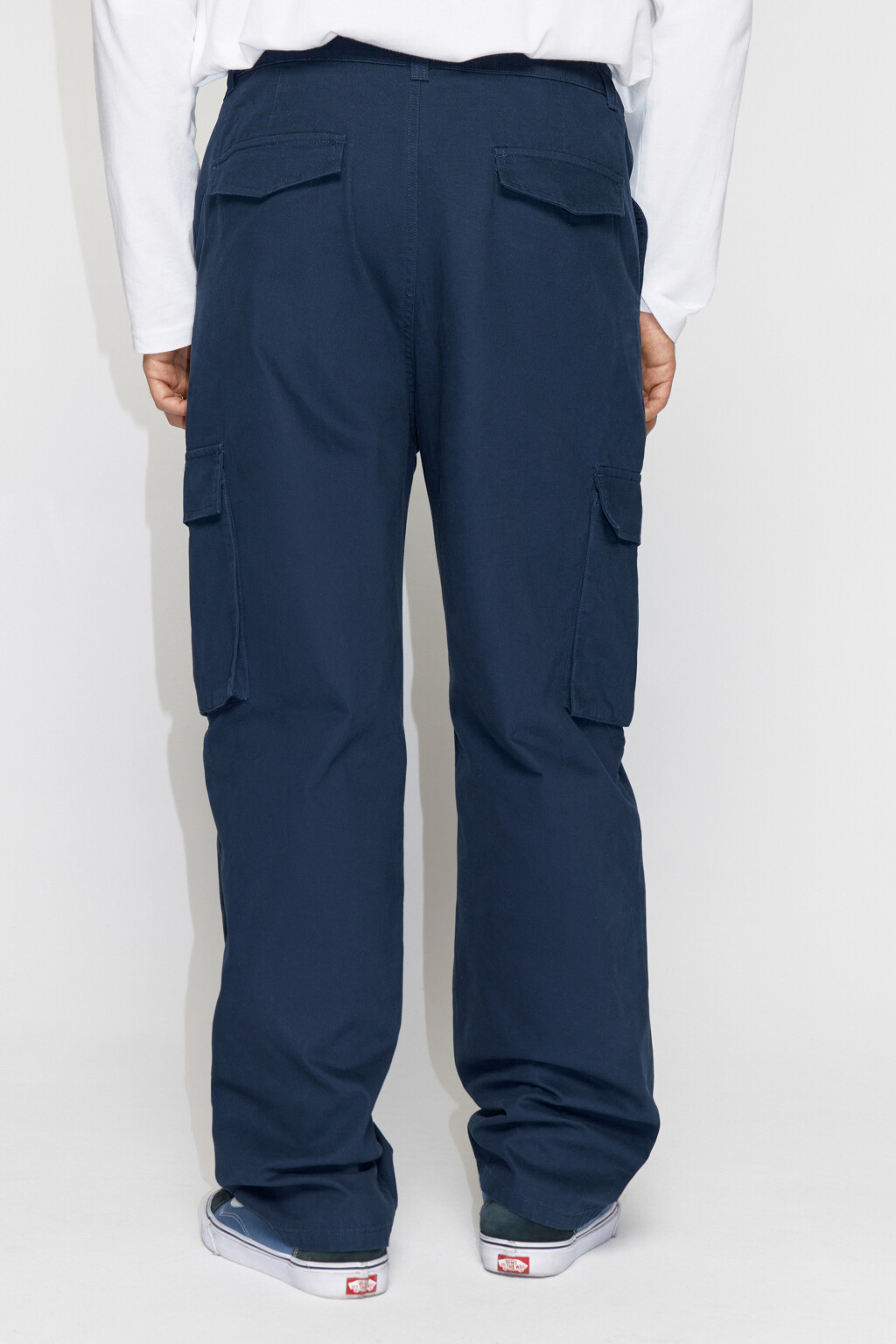 Брюки-карго широкие со средней посадкой - цвет синий - 5