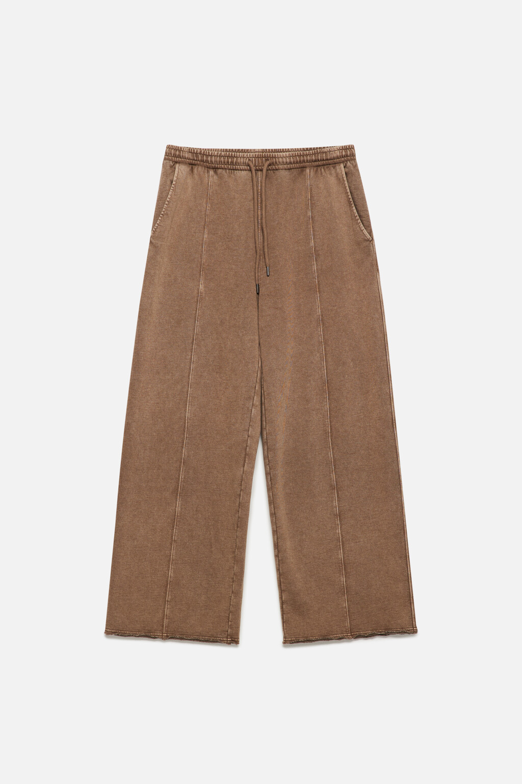 Брюки трикотажные с состаренным эффектом - цвет бежевый - 8