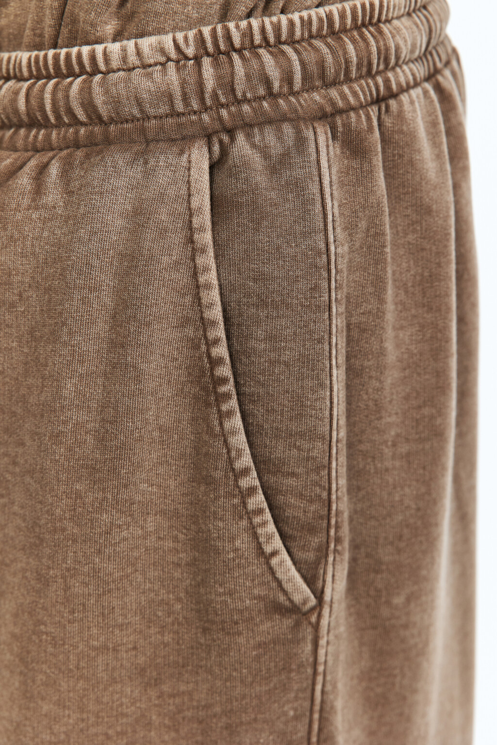 Брюки трикотажные с состаренным эффектом - цвет бежевый - 6