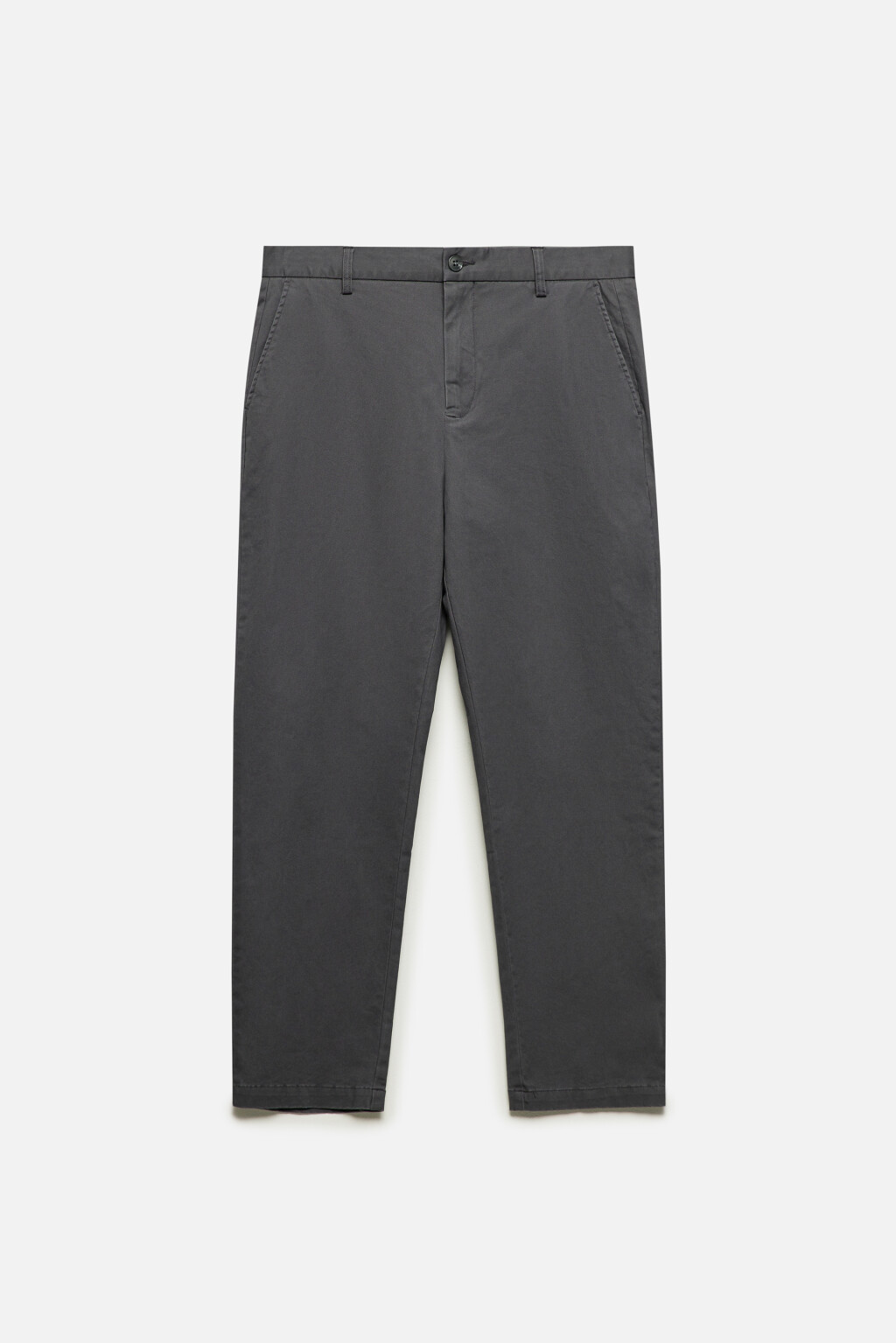 Брюки-чинос зауженные со средней посадкой - цвет серый - 7