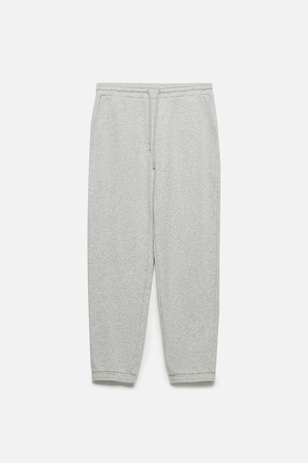 Брюки-джоггеры трикотажные с завязками - цвет серый - 9
