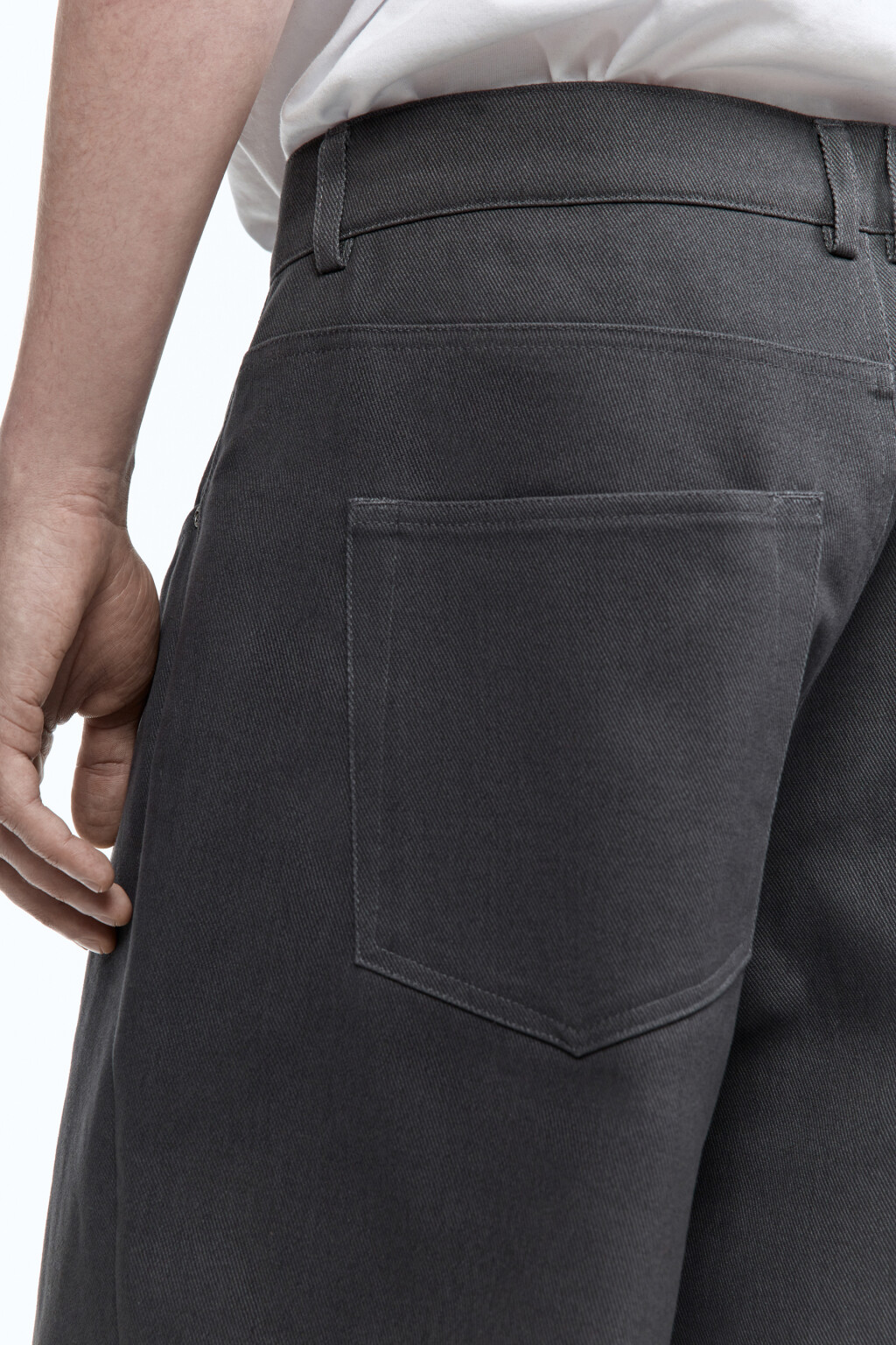 Брюки прямые хлопковые - цвет серый - 6